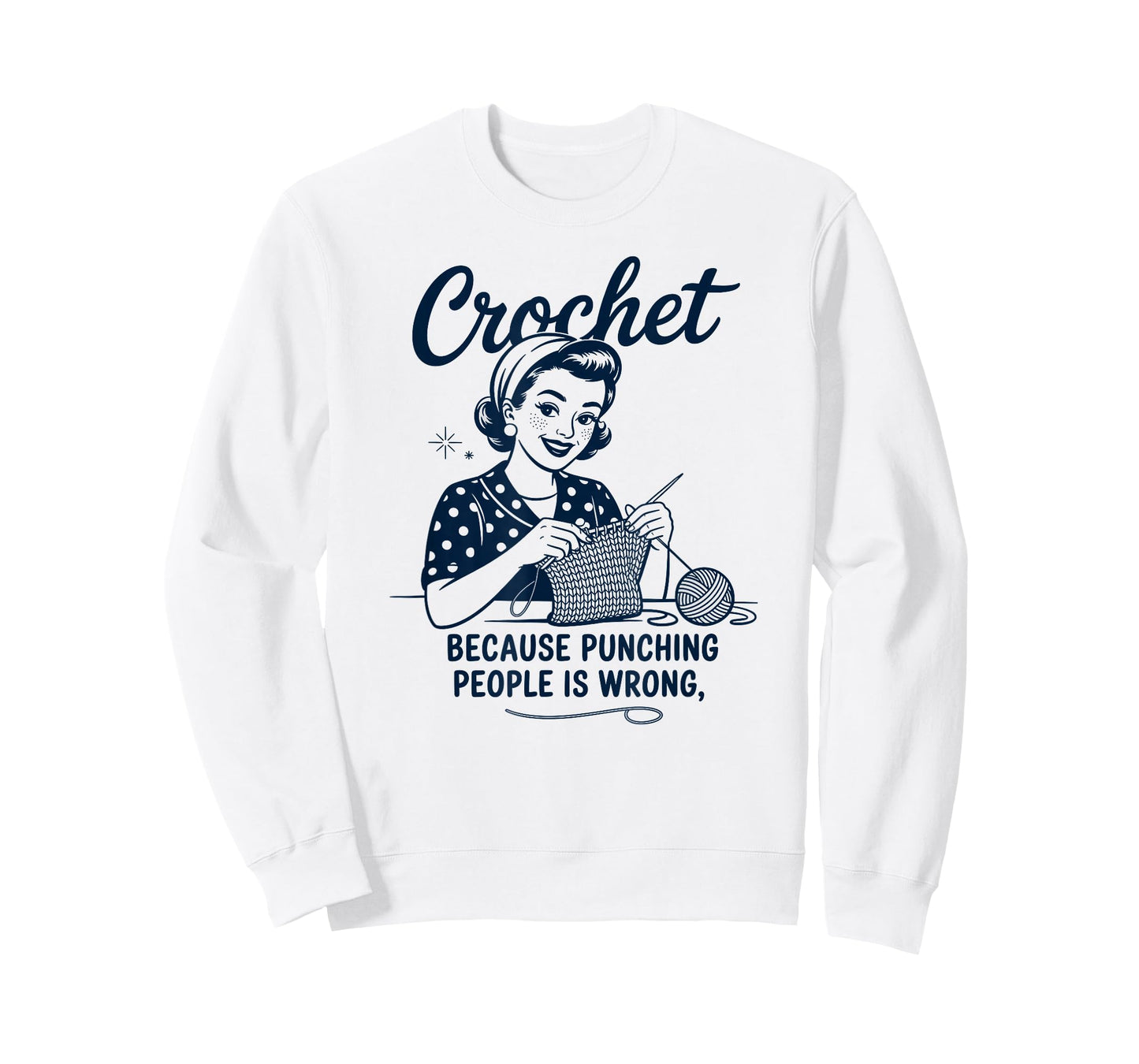 Crochet Because Punching People is Wrong T-Shirt