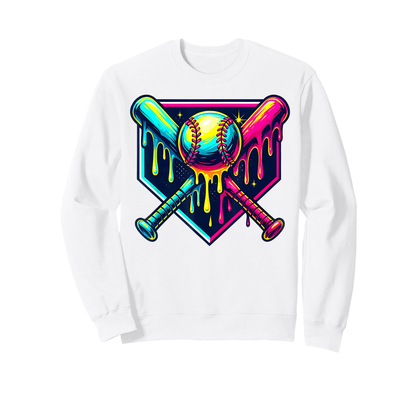 Baseball Drip for Boys Ice Cream Drip Youth Boys Baseball T-Shirt