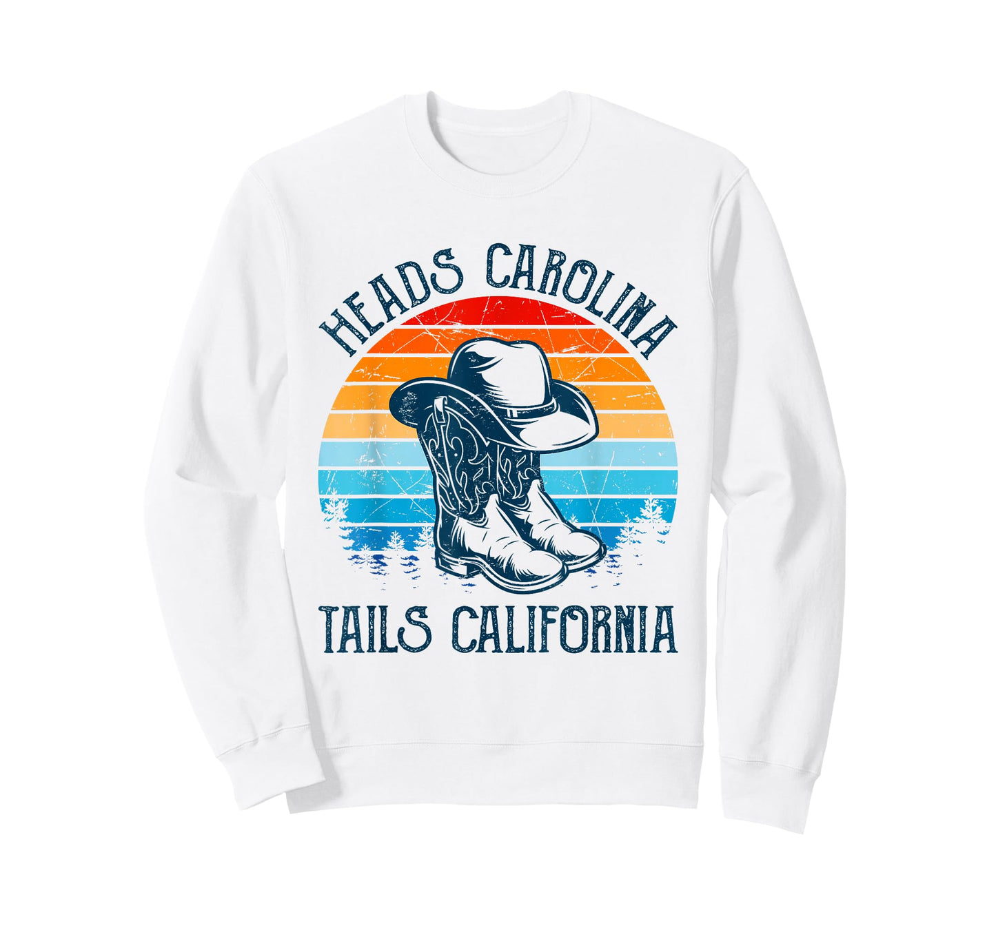 Heads Carolina Tail California Country Music Cowgirl Western T-Shirt