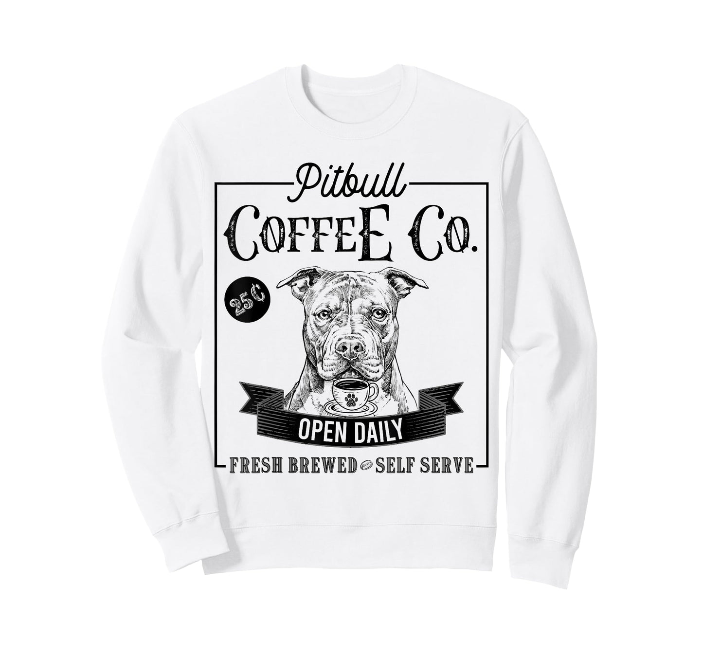 Retro Pit Bull Coffee Funny Dog Pittie Mom Coffee Lover T-Shirt