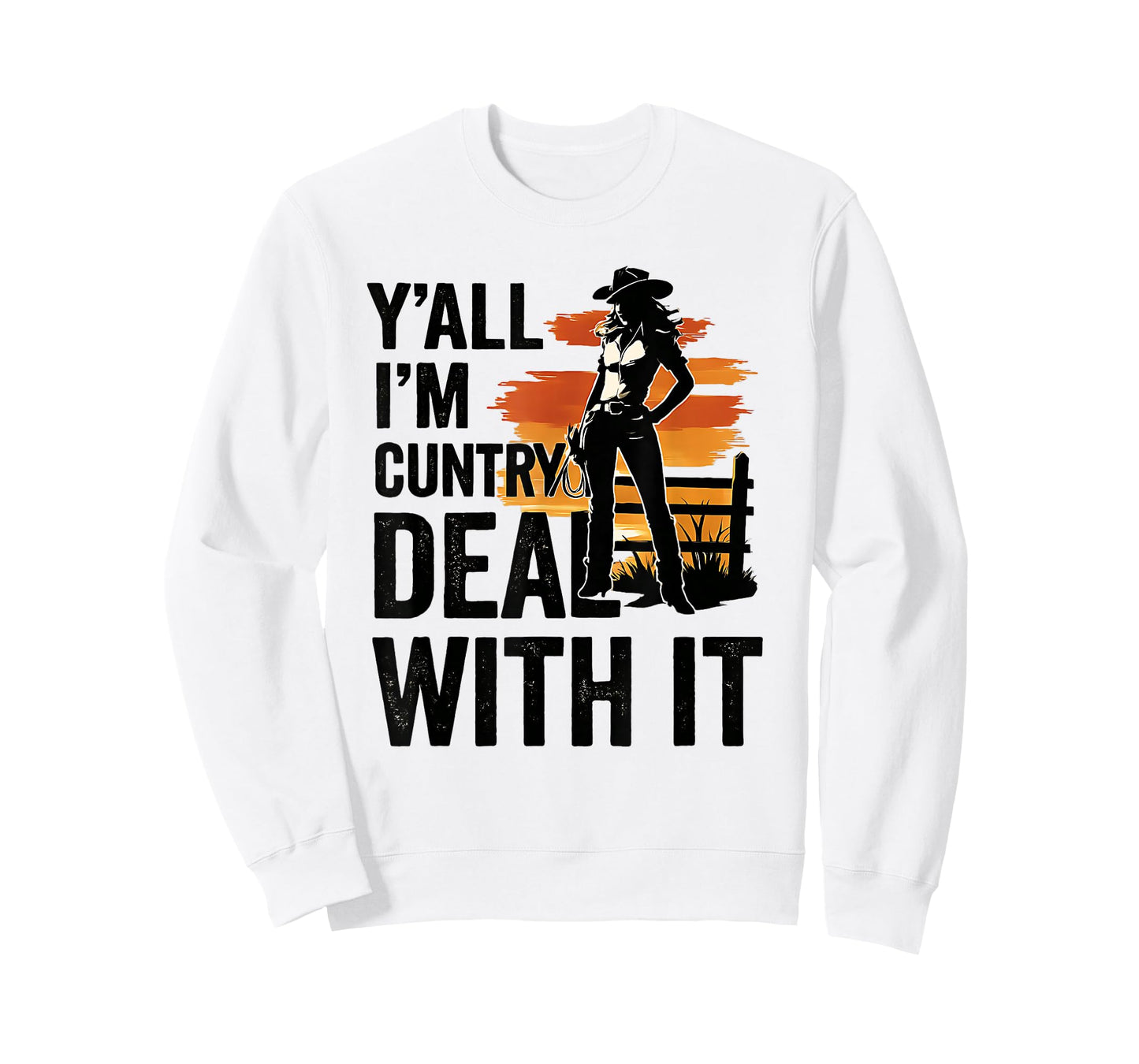 Funny Cowgirl I'm Cuntry Western Rodeo Casual Country Music T-Shirt