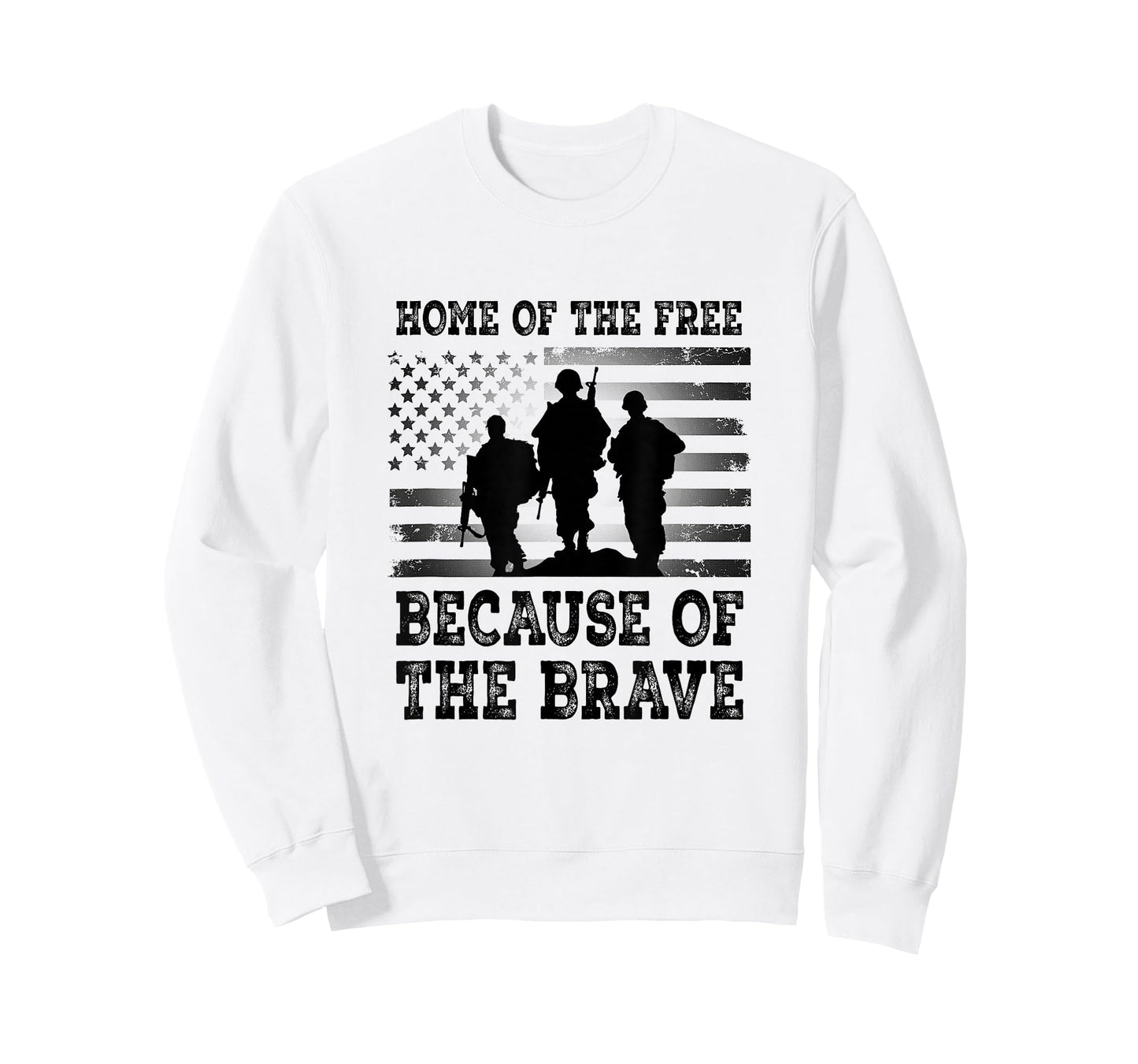 Home of The Free Brave U.S. Soldiers Flag Tribute T-Shirt
