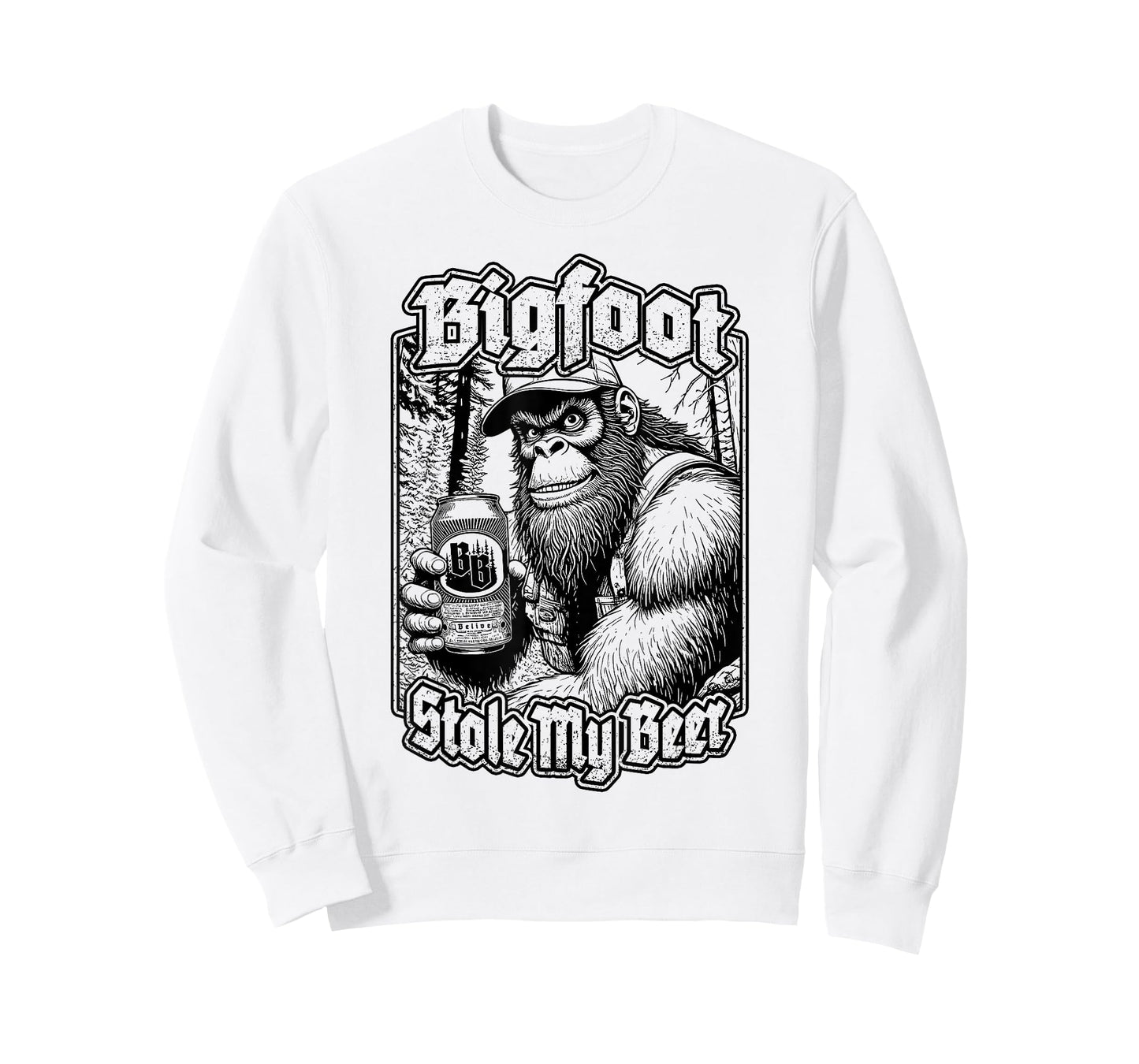 Bigfoot Stole My Beer Lover Funny Sasquatch Redneck Beers T-Shirt