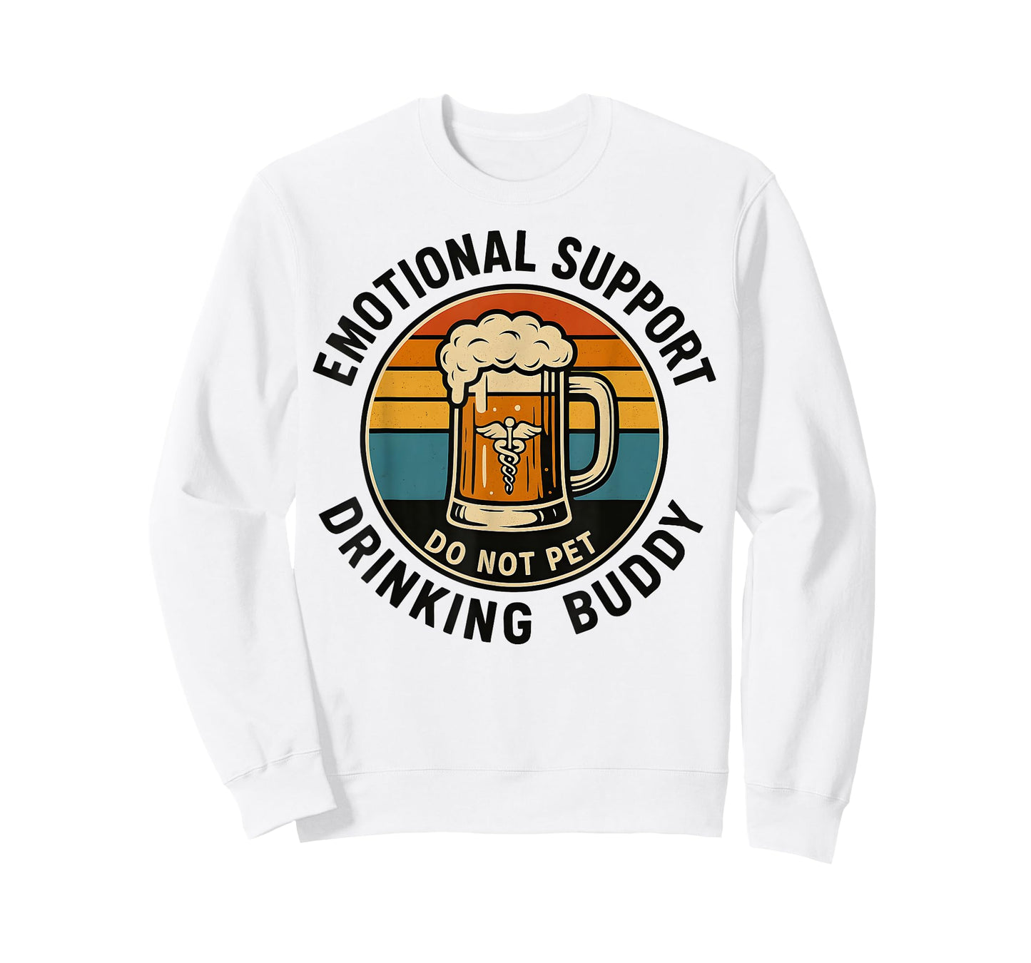 Emotional Support Drinking Buddy Retro Beer Humor T-Shirt
