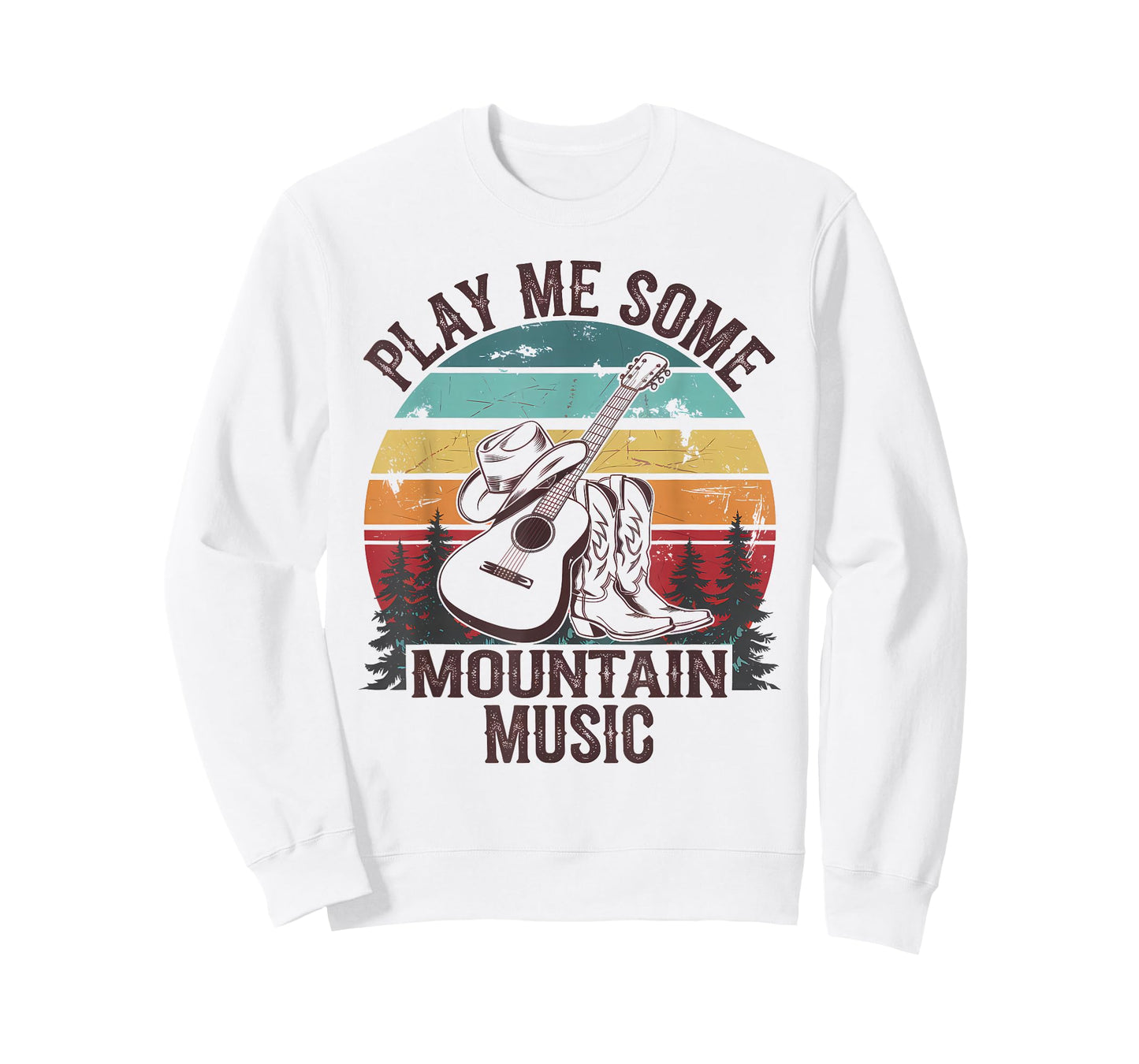 Play Me Some Mountain Music Retro Country Western T-Shirt