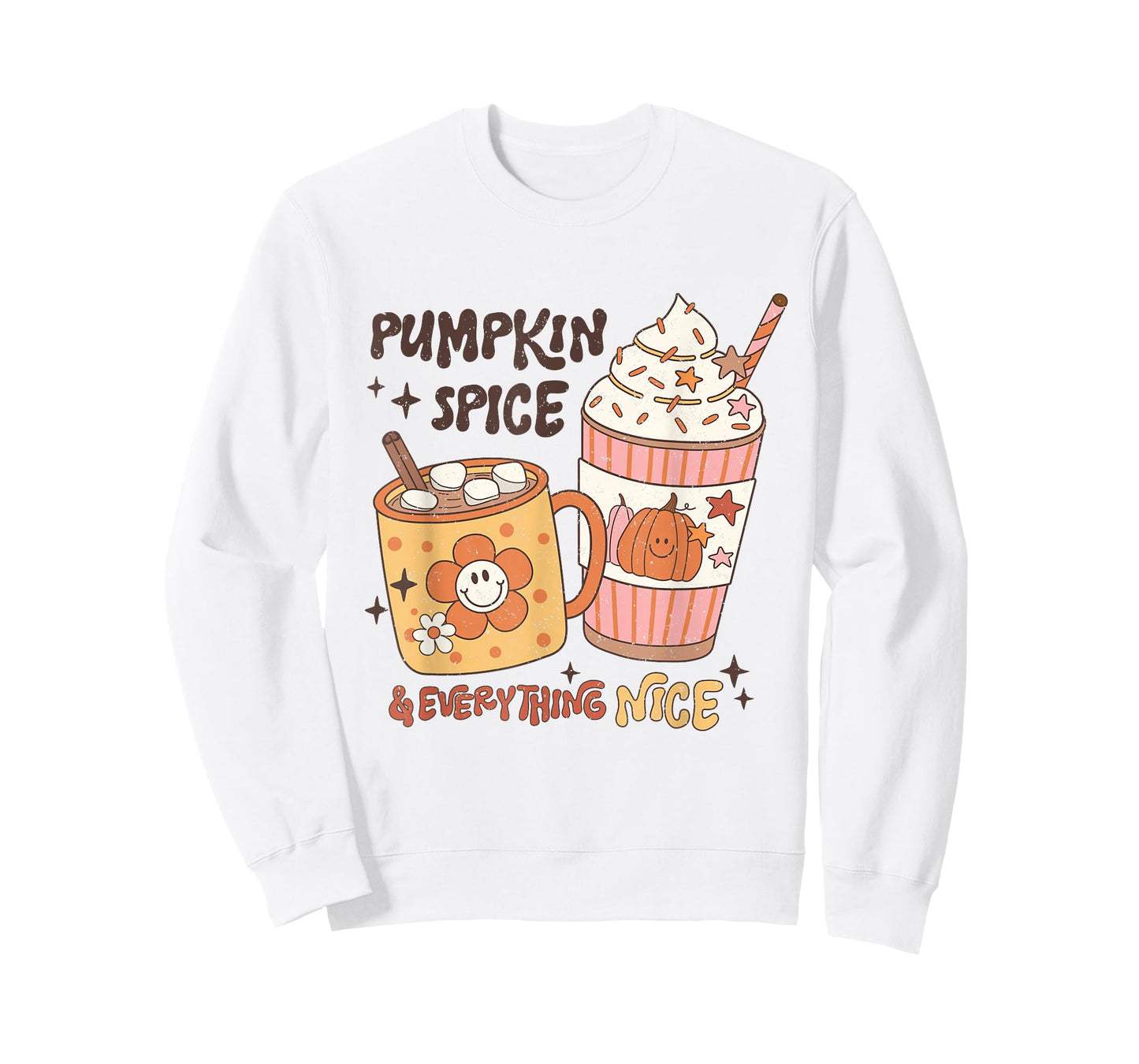 Fall coffee pumpkin spice latte iced warm cozy autumn orange T-Shirt