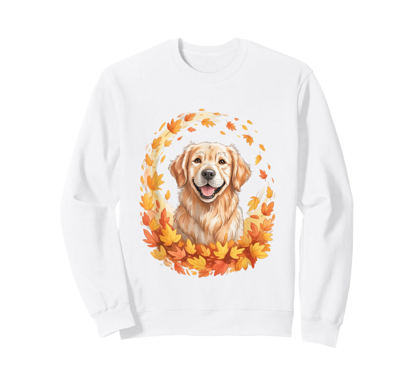 Golden Retriever Autumn Leaves for Dog Lovers T-Shirt