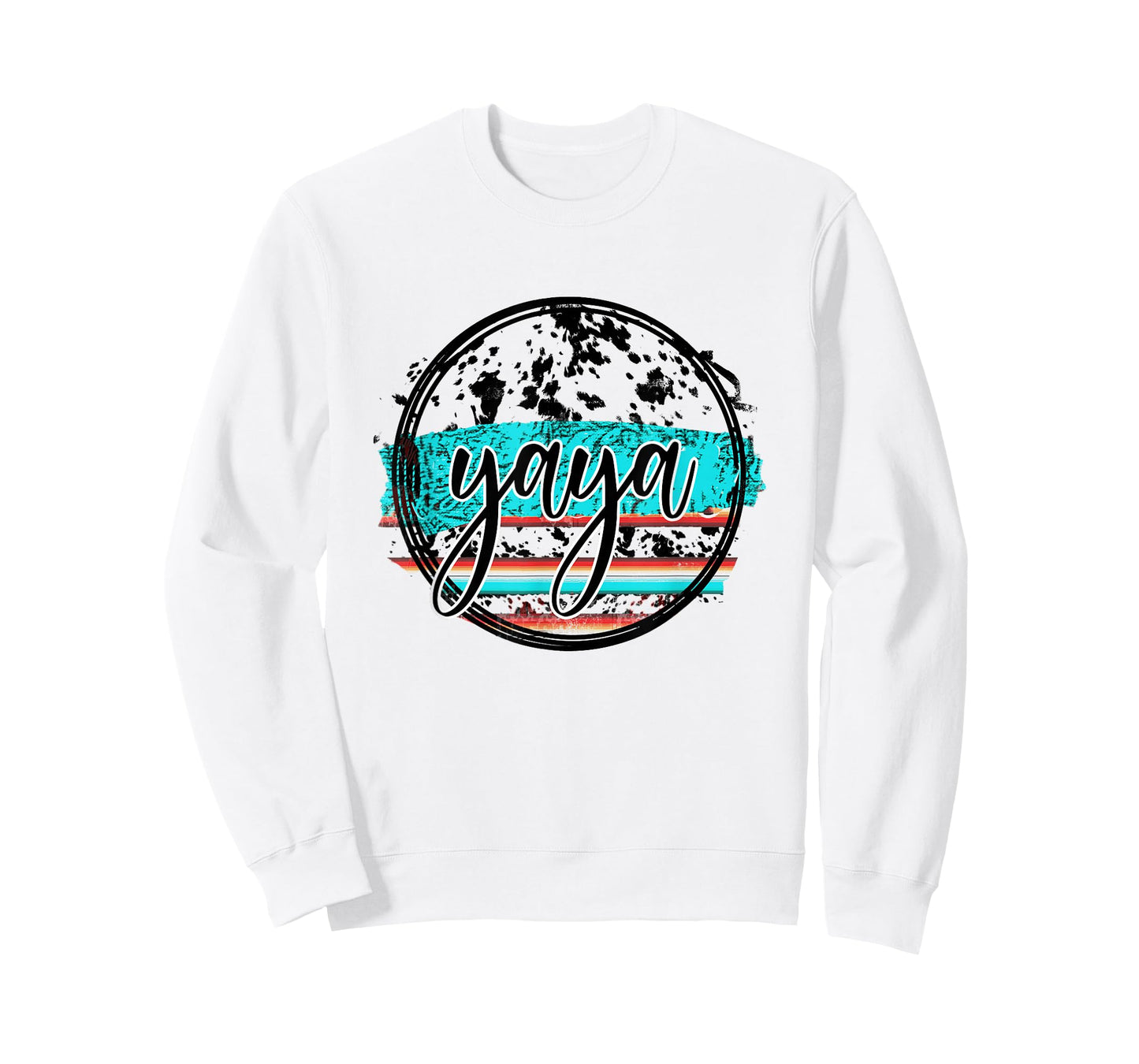 Leopard Vintage Yaya Western Turquoise Mother's Day T-Shirt