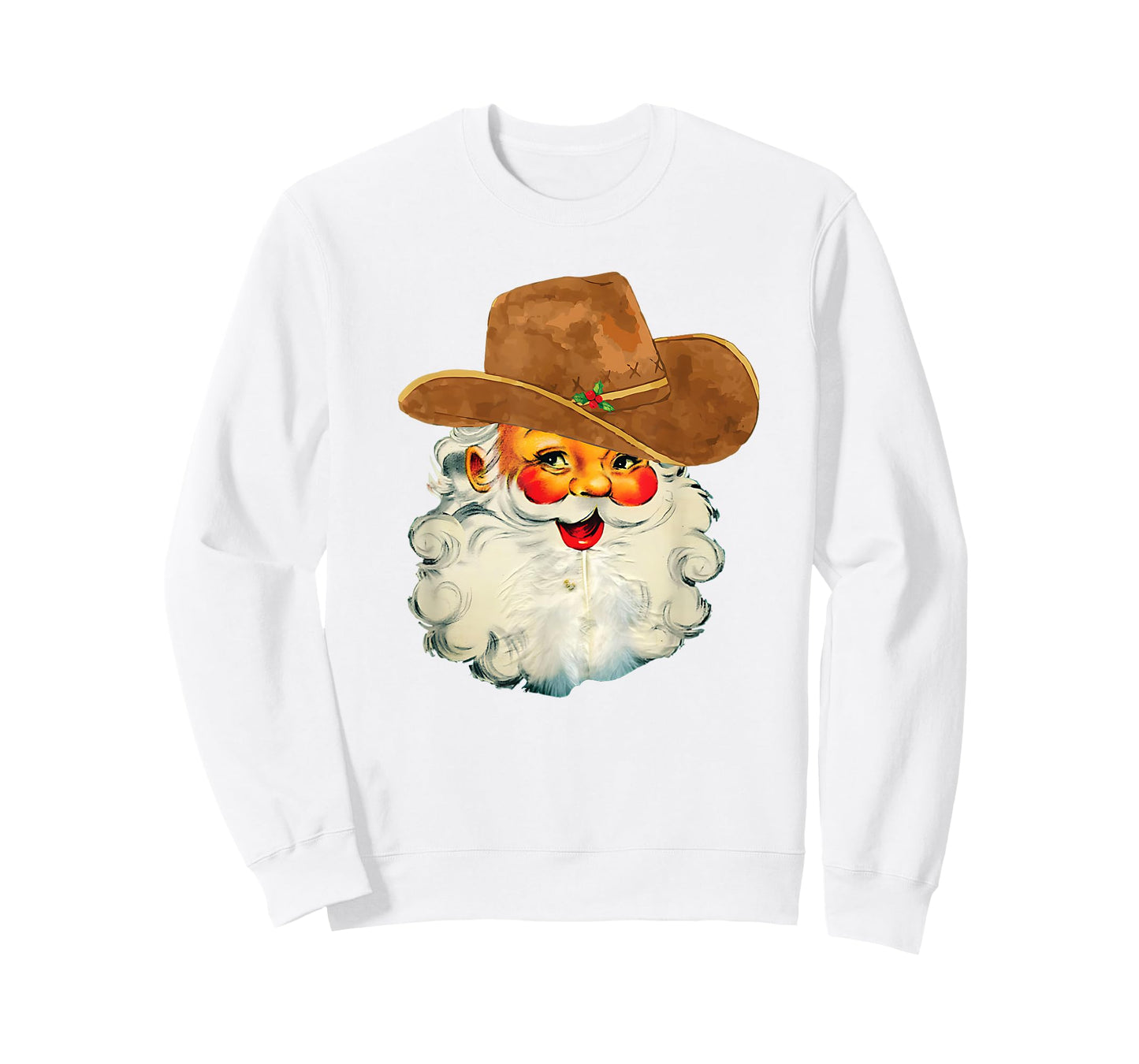 Santa Cowboy Western Christmas Xmas Holiday Pajamas T-Shirt
