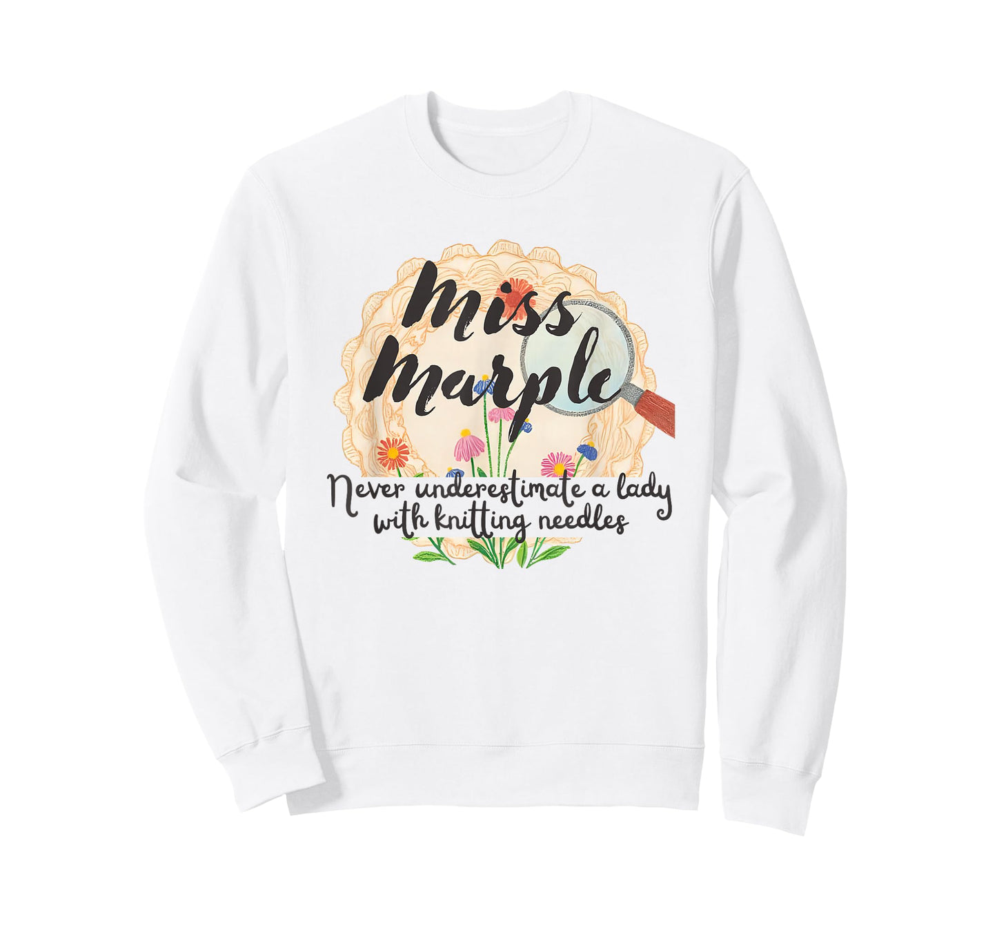 Miss Marple Never Underestimate a Lady with Knitting Needles T-Shirt