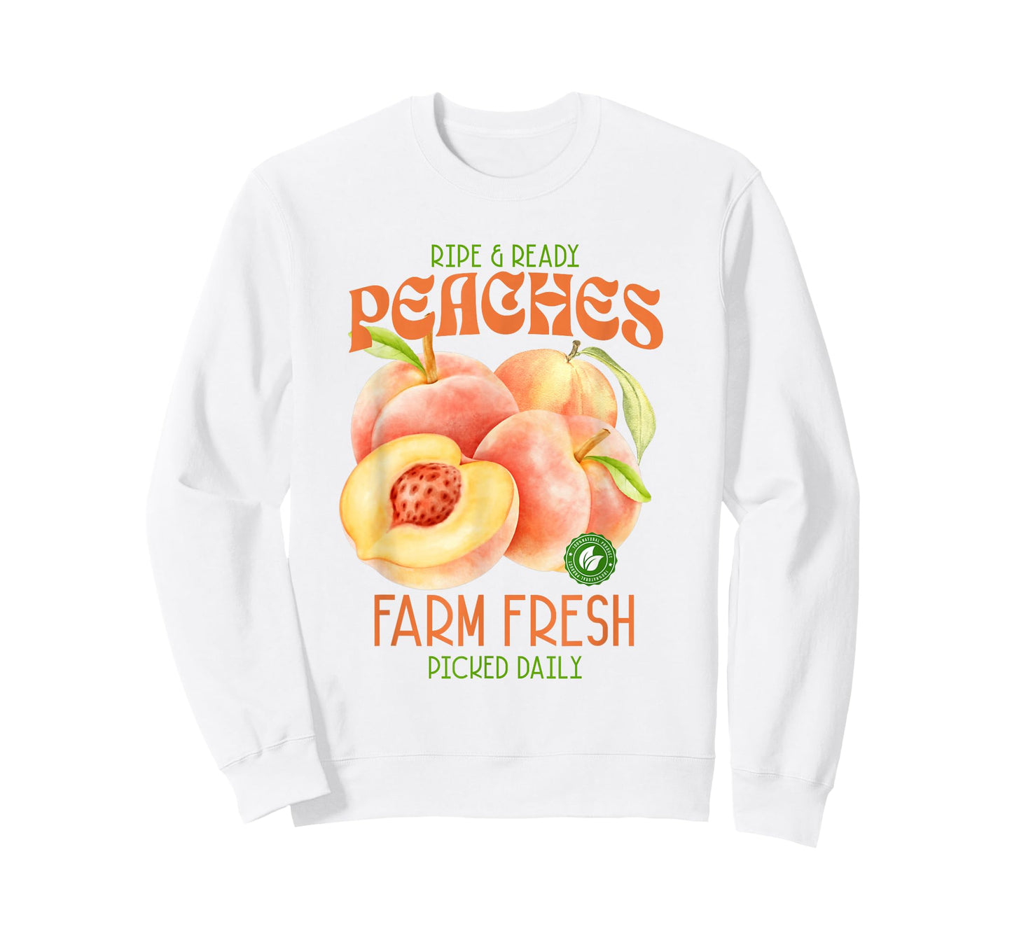 Farm Fresh Peaches Hand Picked Vintage Fruit Retro Peaches T-Shirt