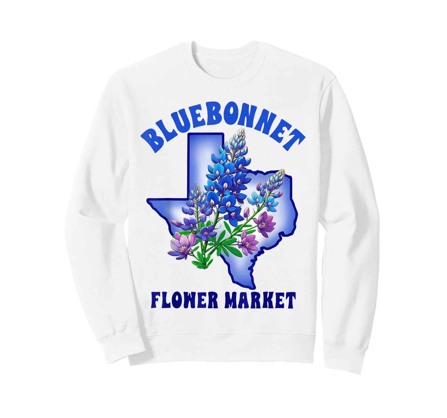 Texas State Texas Hometown Travel Bluebonnet Flowers Market T-Shirt