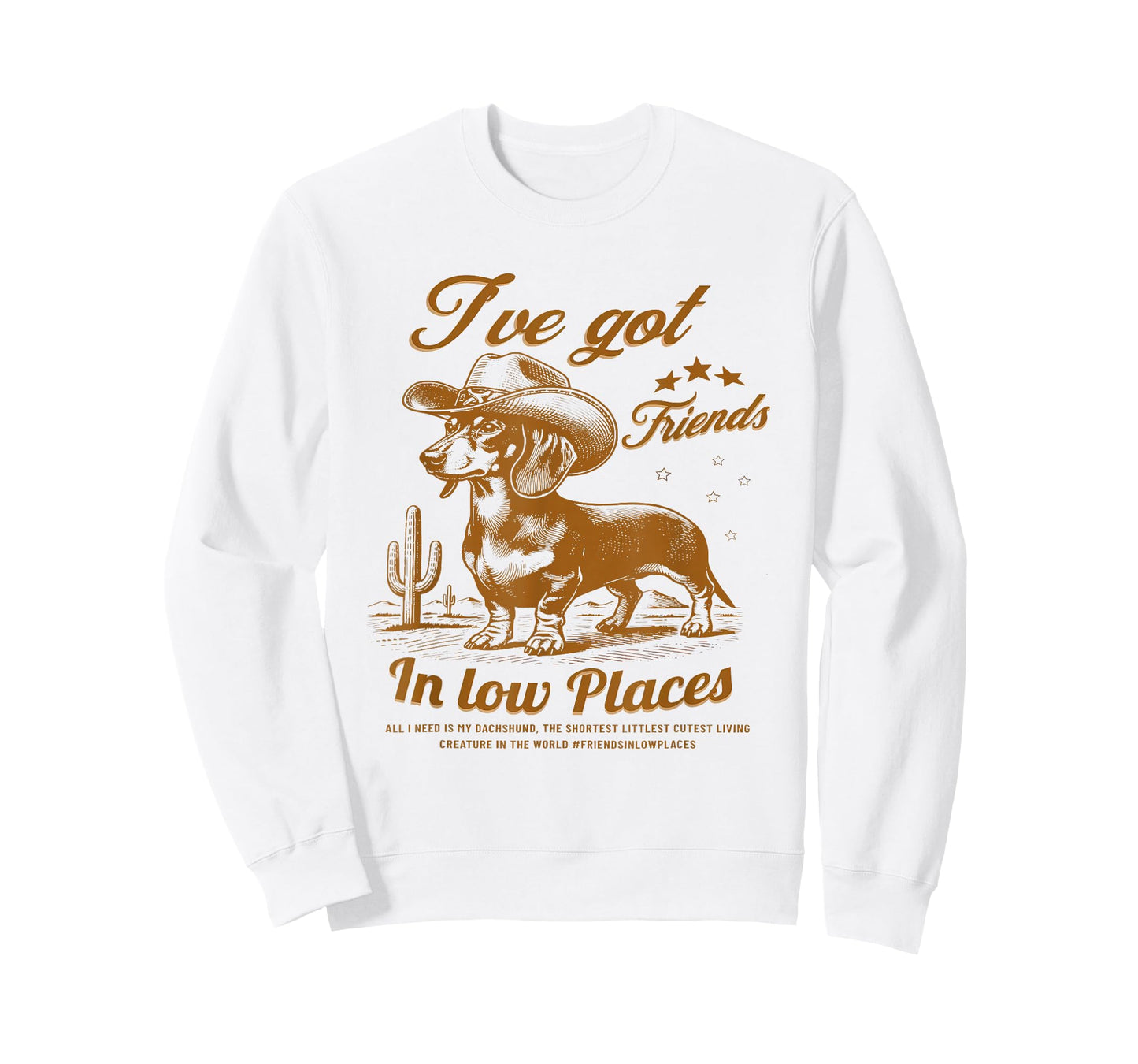 I've Got Friends In Low Places Funny Dachshund Western Shirt T-Shirt