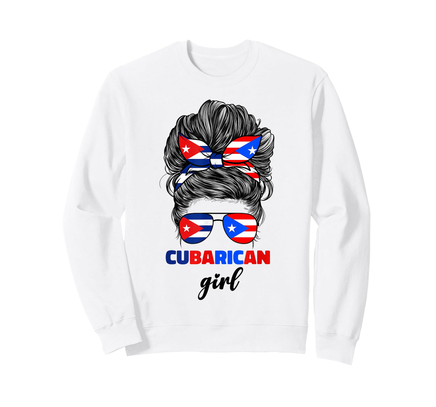 Half Cuban And Puerto Rican Rico Cuba Flag Cubarican Girl T-Shirt