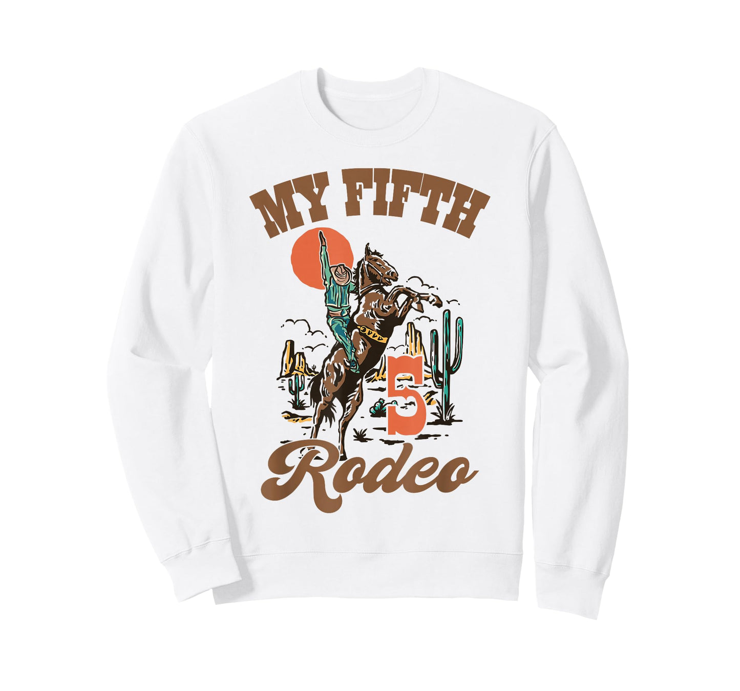 My Fifth Rodeo Retro Western 5th Birthday Country Cowboy T-Shirt