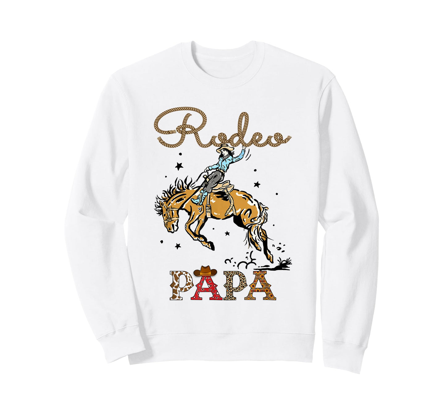 Rodeo Papa Cowboy Cowgirl Birthday Matching Family T-Shirt
