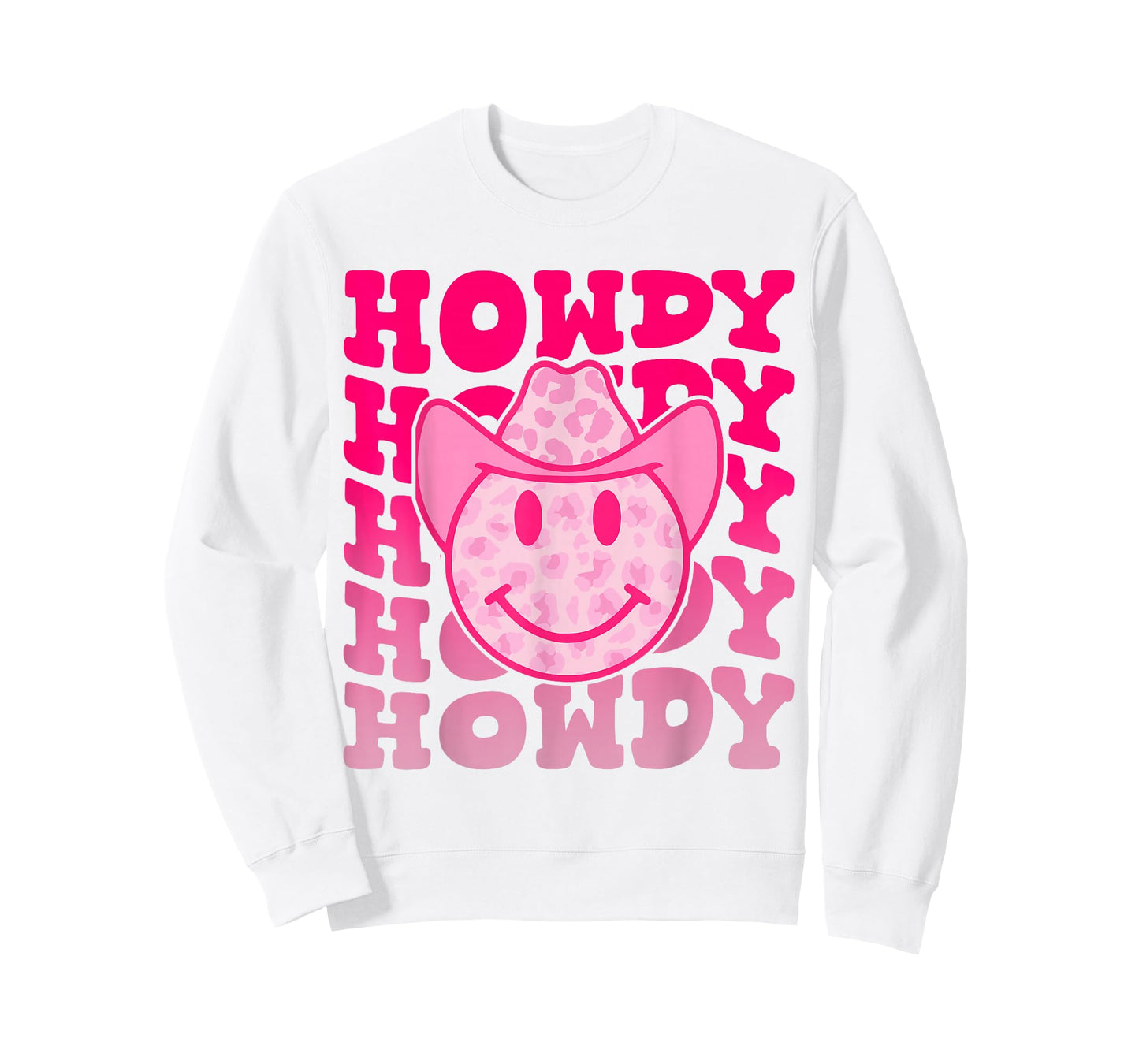 Western Country Cow Howdy Leopard Smile Face Cowgirl Rodeo T-Shirt