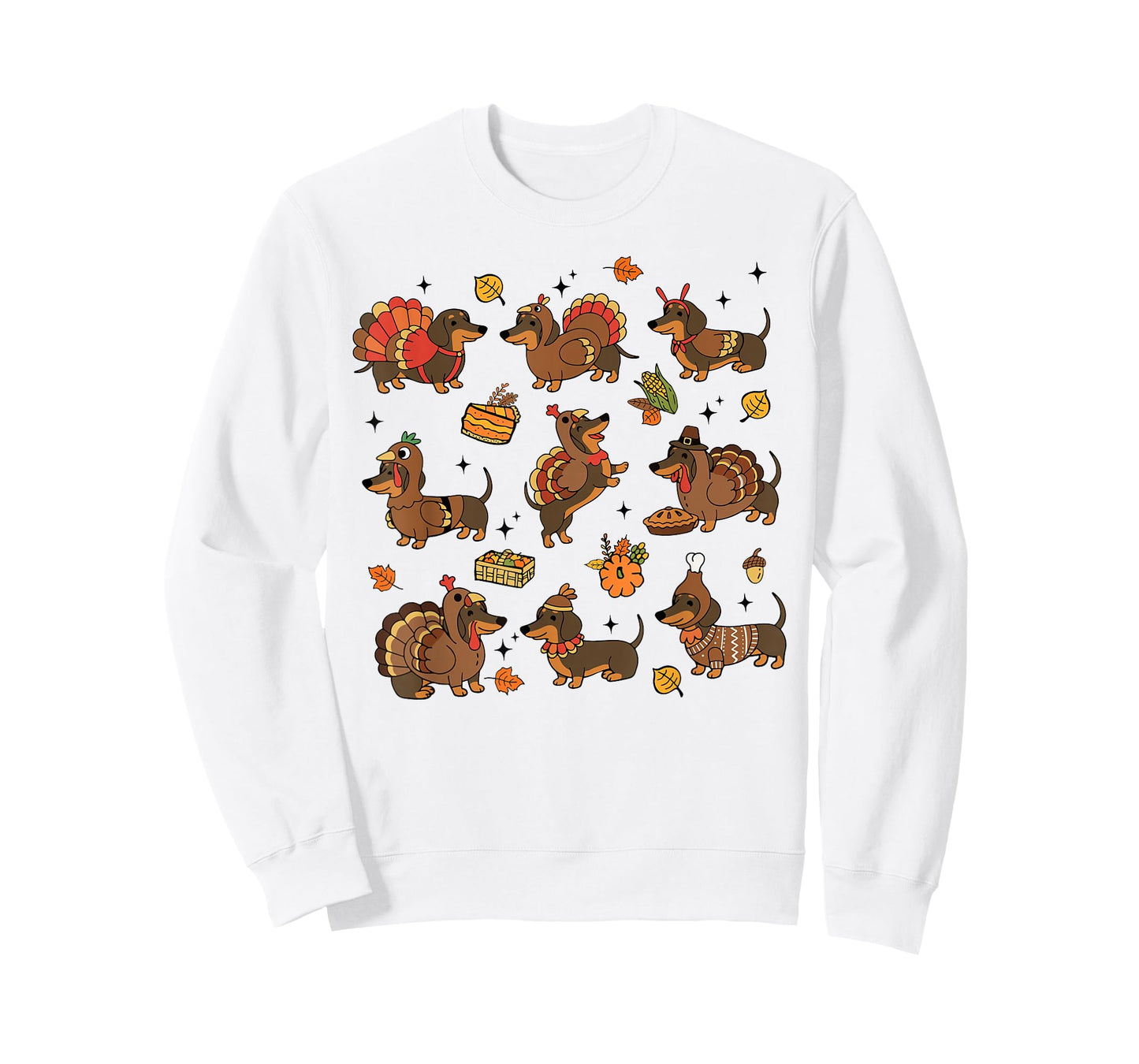 Weiner Dachshund Dog Turkey Costume Thanksgiving Women Men T-Shirt