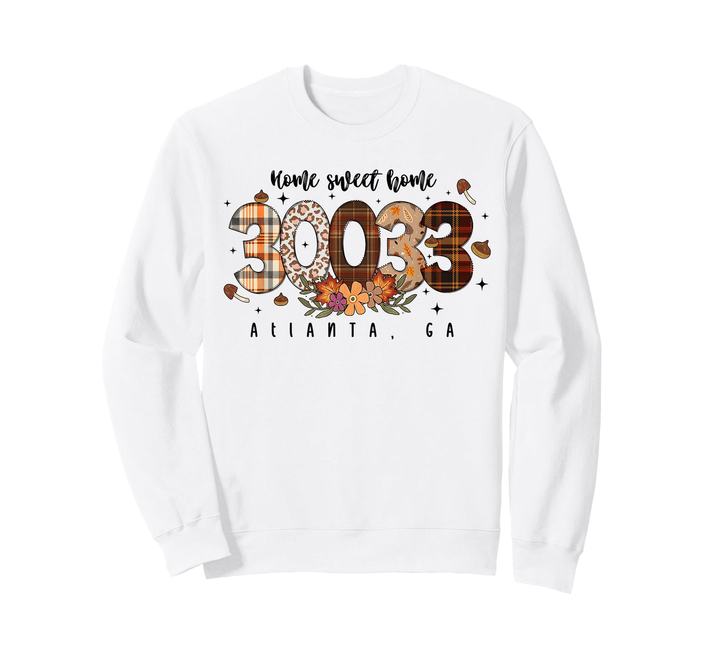 30033 Atlanta Zip Code Shirt Fall Georgia Leaf Tee T-Shirt