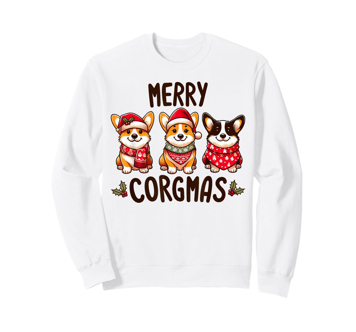 Merry Corgmas Santa Hat Christmas Corgi Dog Mom Dad Owner T-Shirt
