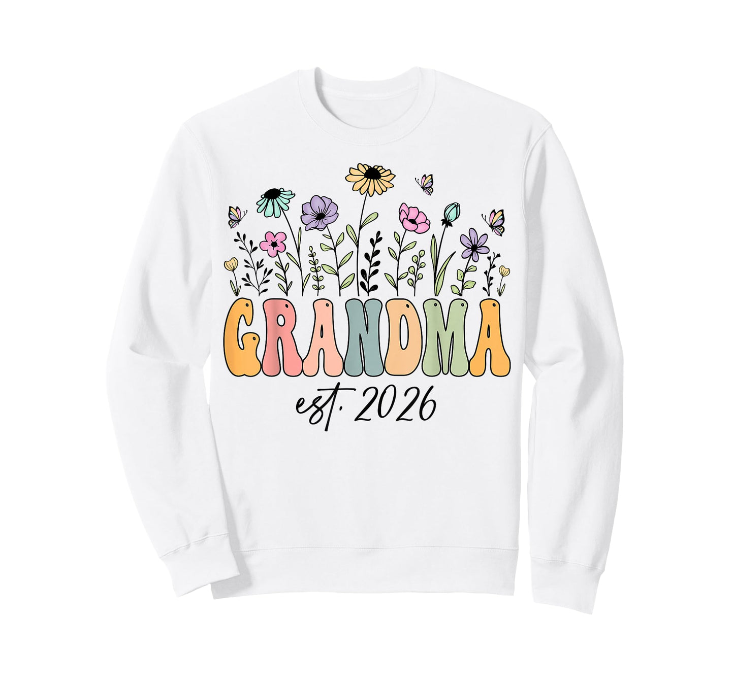 Grandma Est. 2026 Wildflower Promoted to Grandma T-Shirt