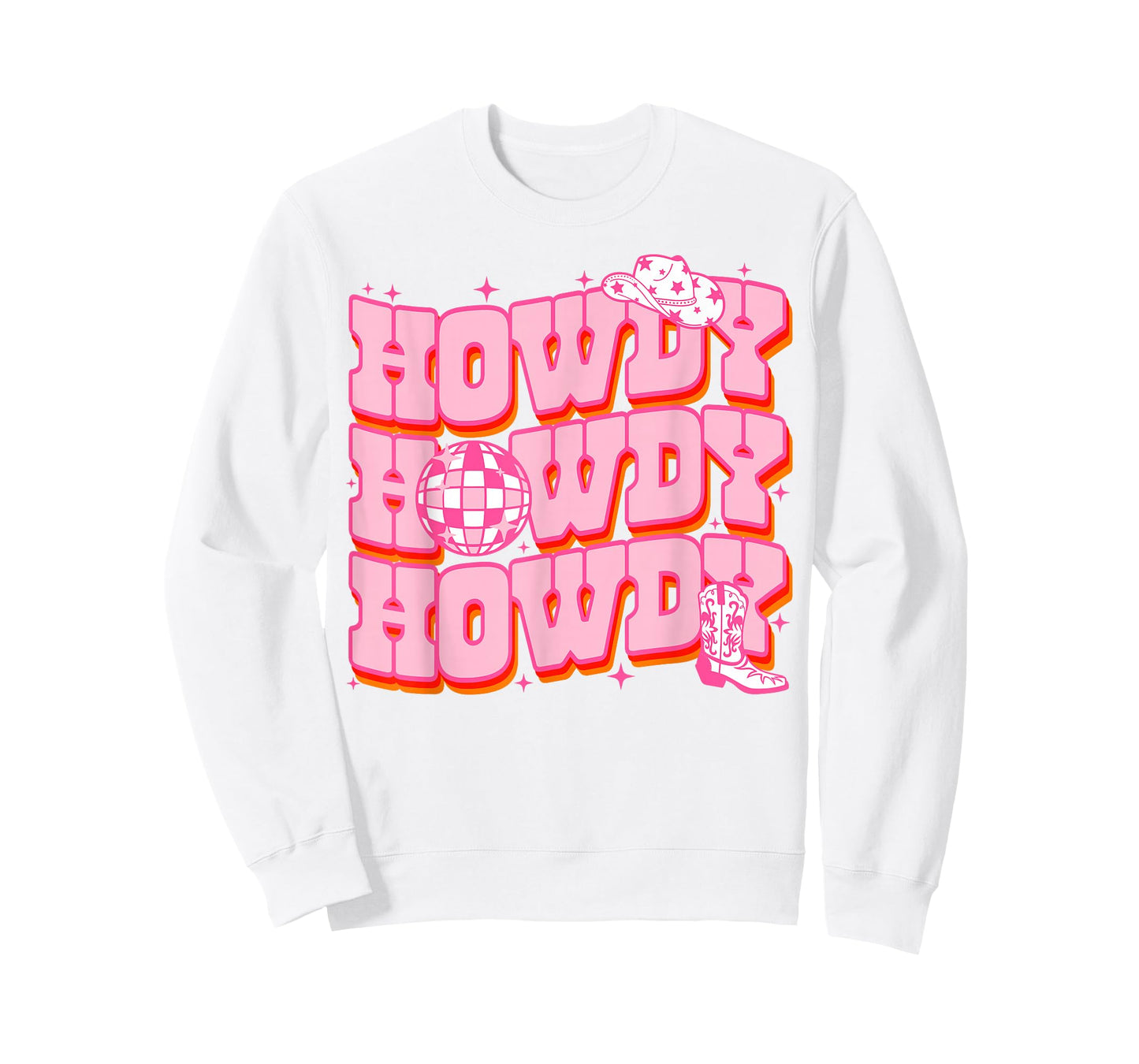 Howdy Southern Western Girl Country Rodeo Pink Cowgirl Disco T-Shirt
