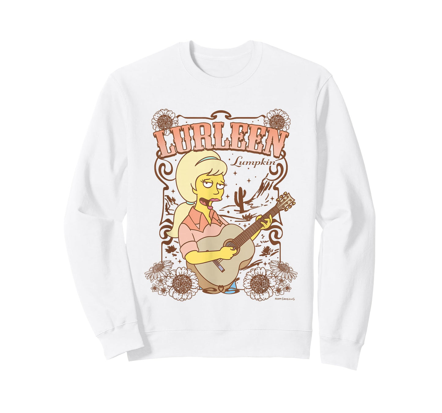The Simpsons Lurleen Lumpkin Country Poster With Guitar T-Shirt