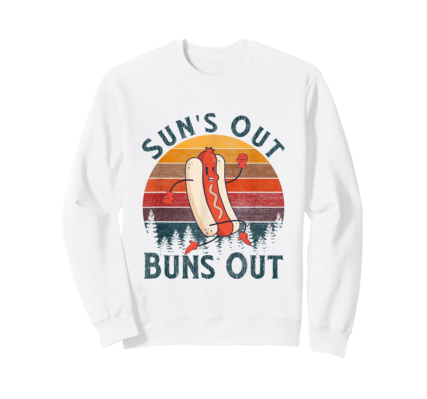 Funny Hot Dog Grilling Sun's Out Buns Out T-Shirt for Men Women