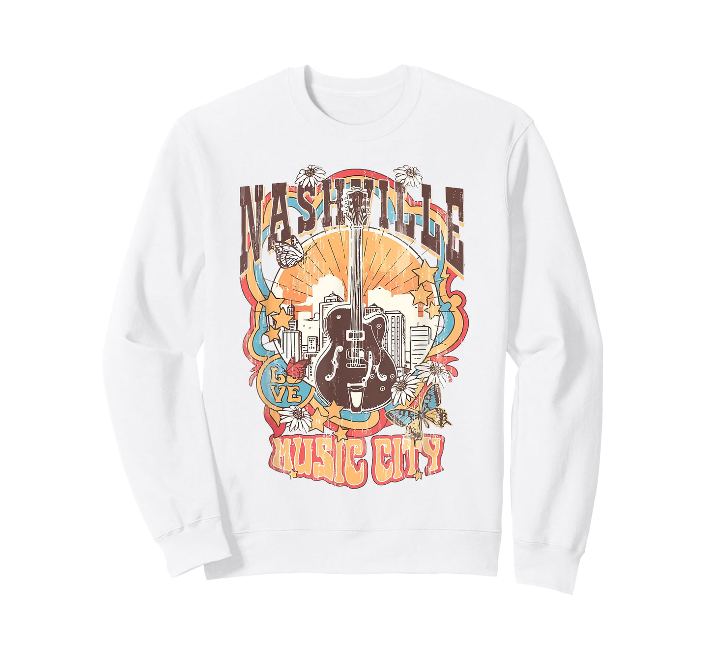Nashville Tennessee Guitar Country Music City Guitarist Gift T-Shirt