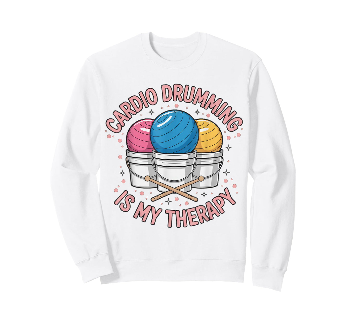 Retro Cardio Drumming is My Therapy Fitness Workout T-Shirt