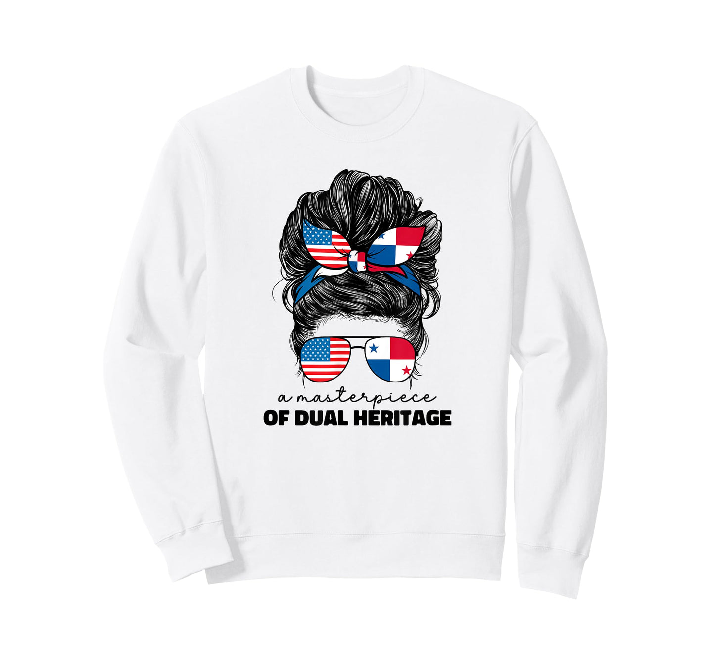 Half American And Panamanian Panama Usa Flag Girl Women T-Shirt