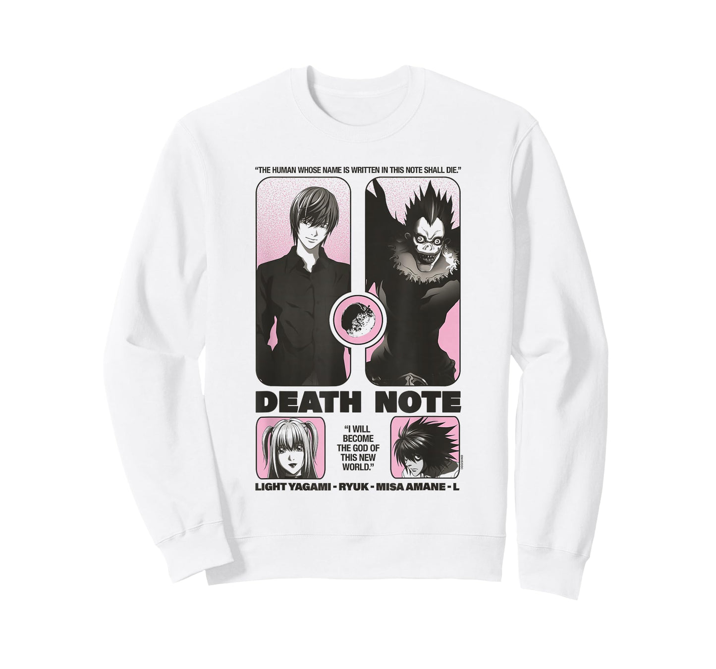 Death Note Reimagined Poster with Cast and Apple Anime T-Shirt