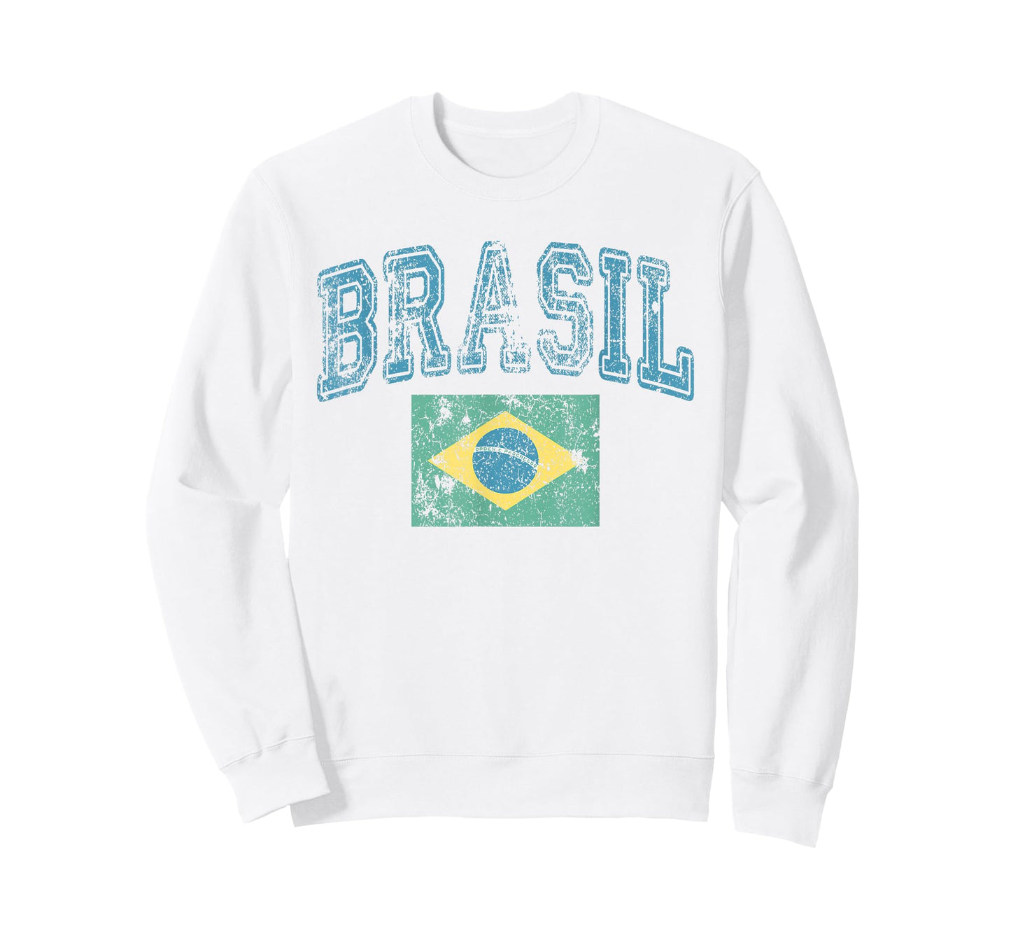 Vintage Retro Faded Brasil Brazil Flag Brazilian Pride T-Shirt