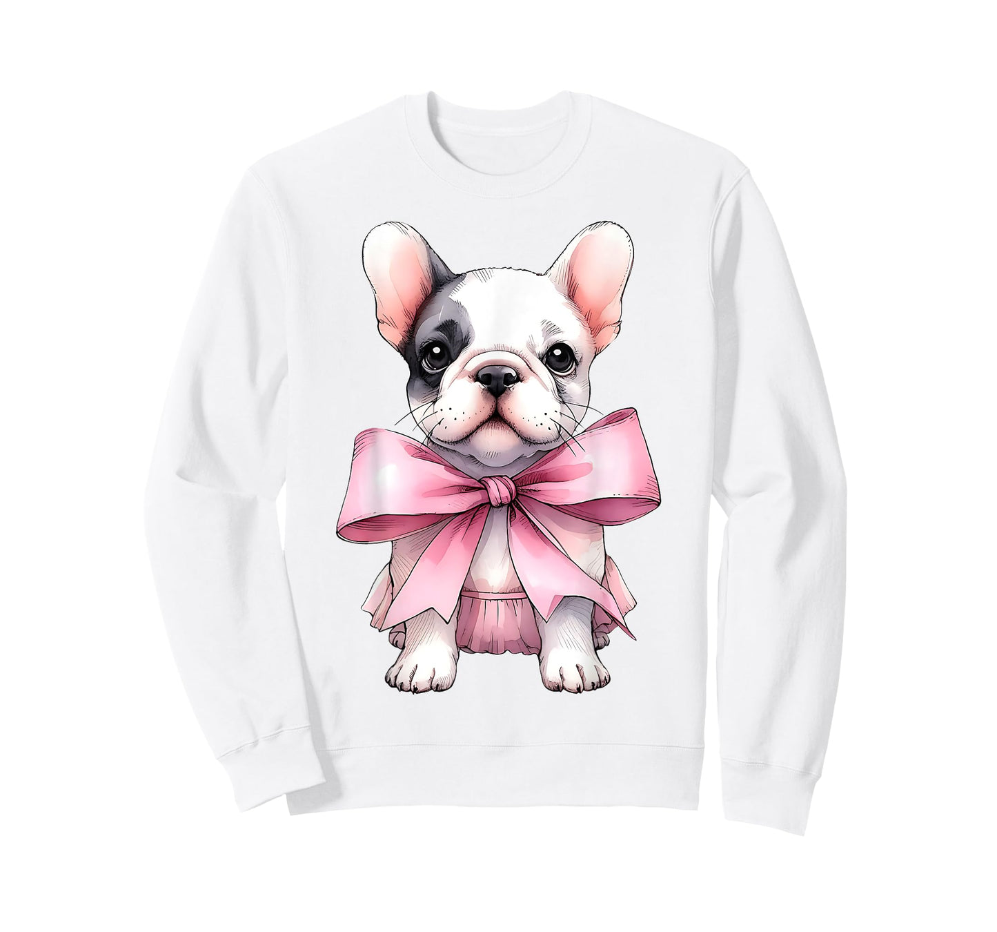 Coquette Bow French Bulldog Dog Frenchie Mom Pink Ribbon Mom T-Shirt