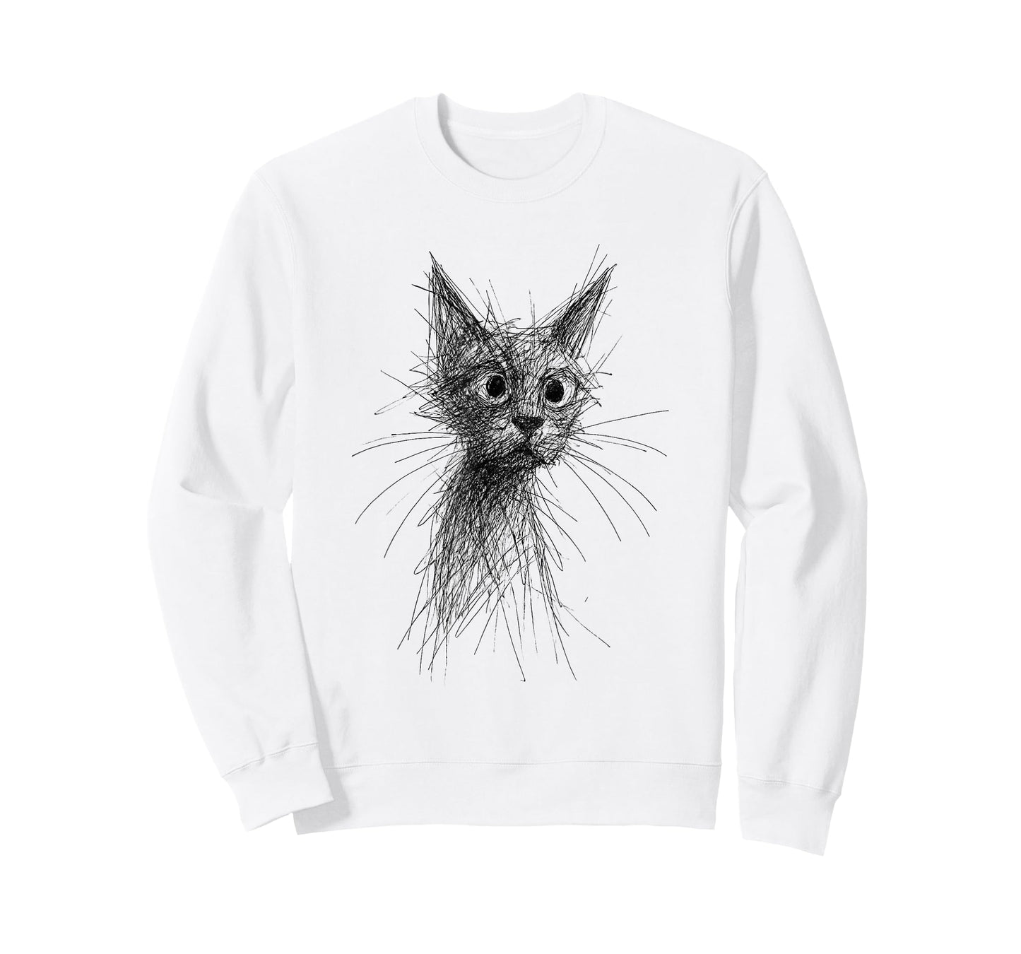 Kitten Lover Abstract Scribble Art Cute Cat Cat T-Shirt