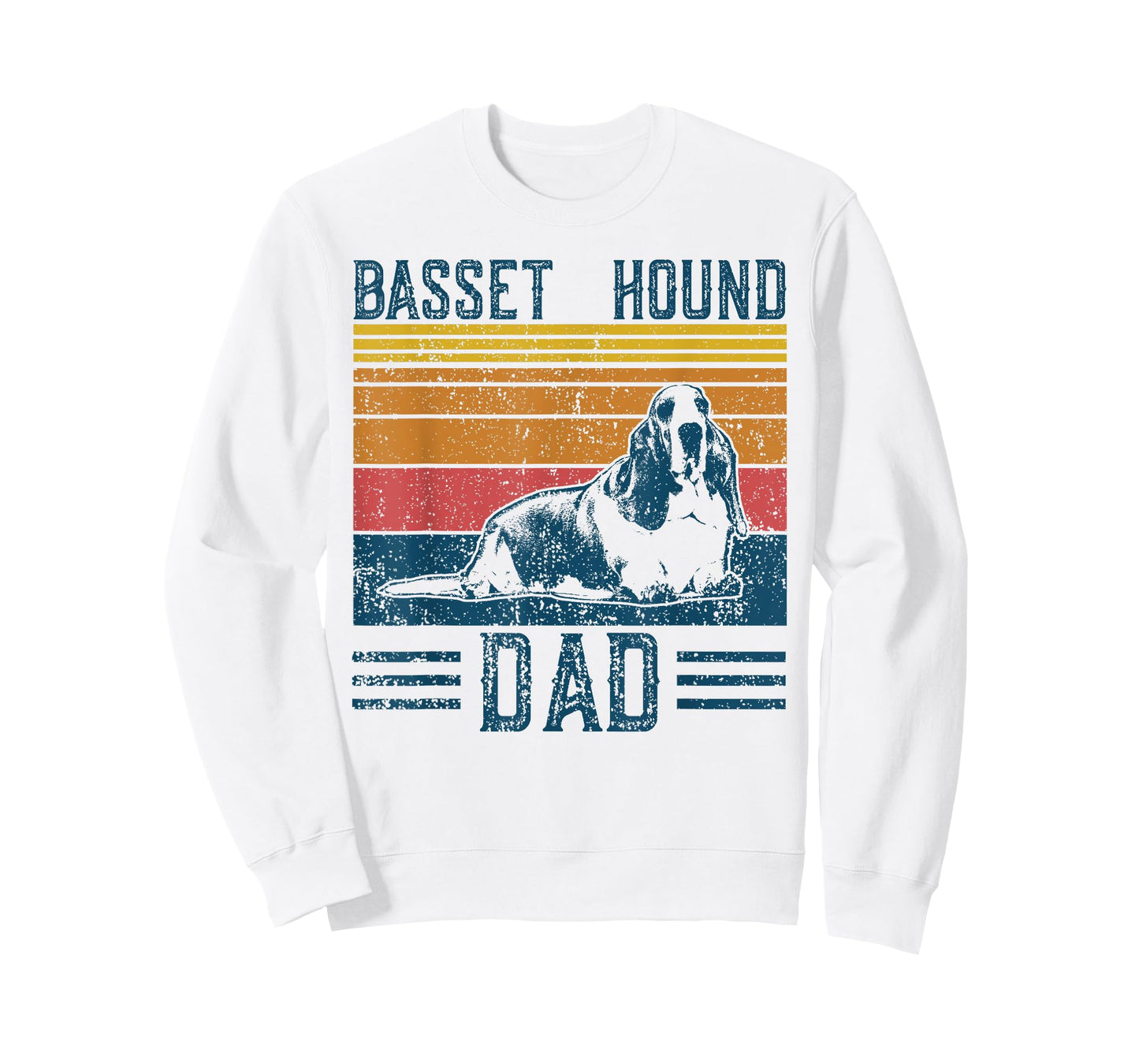 Dog Dad - Vintage Basset Hound Dad T-Shirt