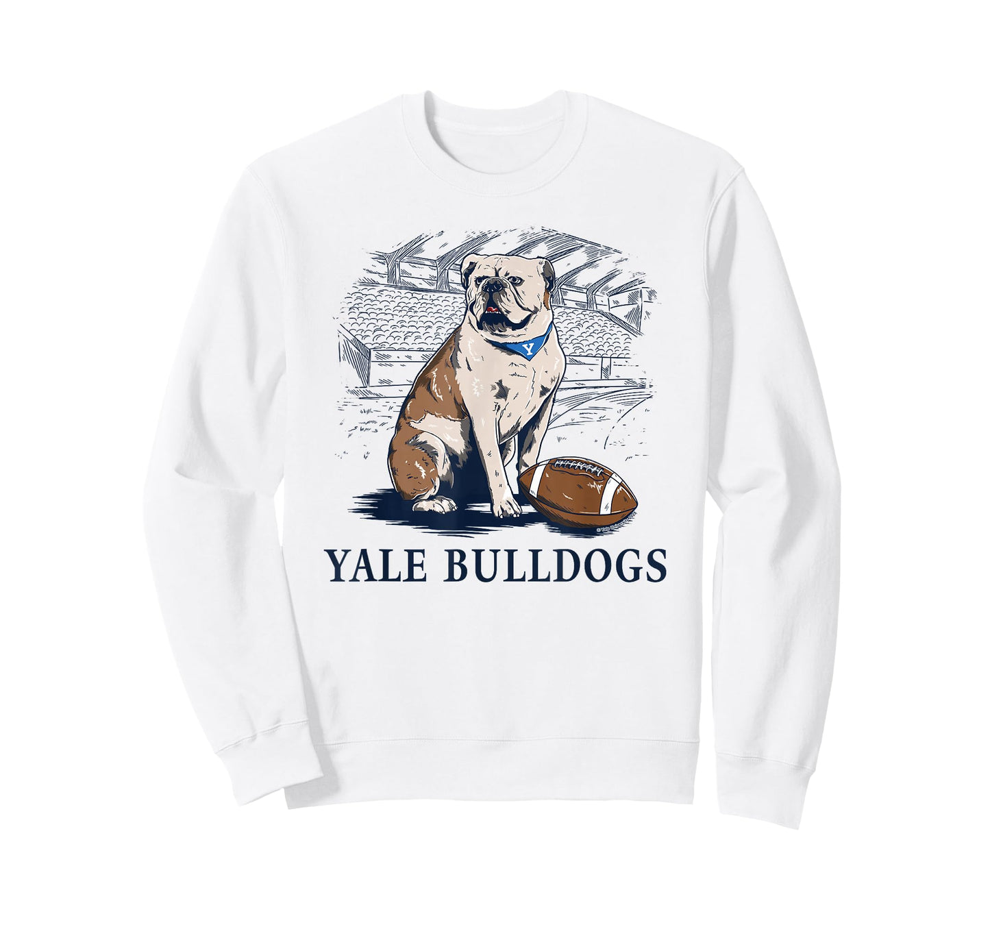 Yale University Bulldog Handsome Dan XIX Line Art T-Shirt