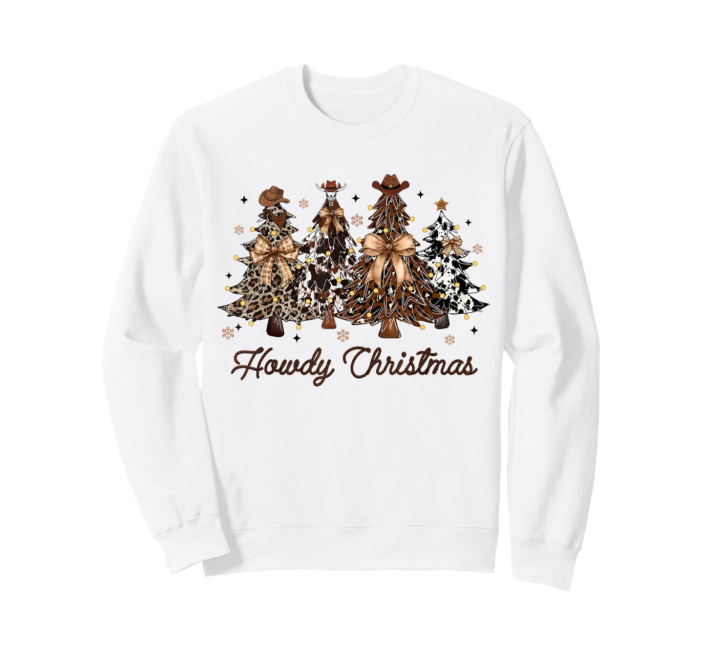 Howdy Christmas Tree Coquette Bow Western Xmas Pjs Cowgirl T-Shirt