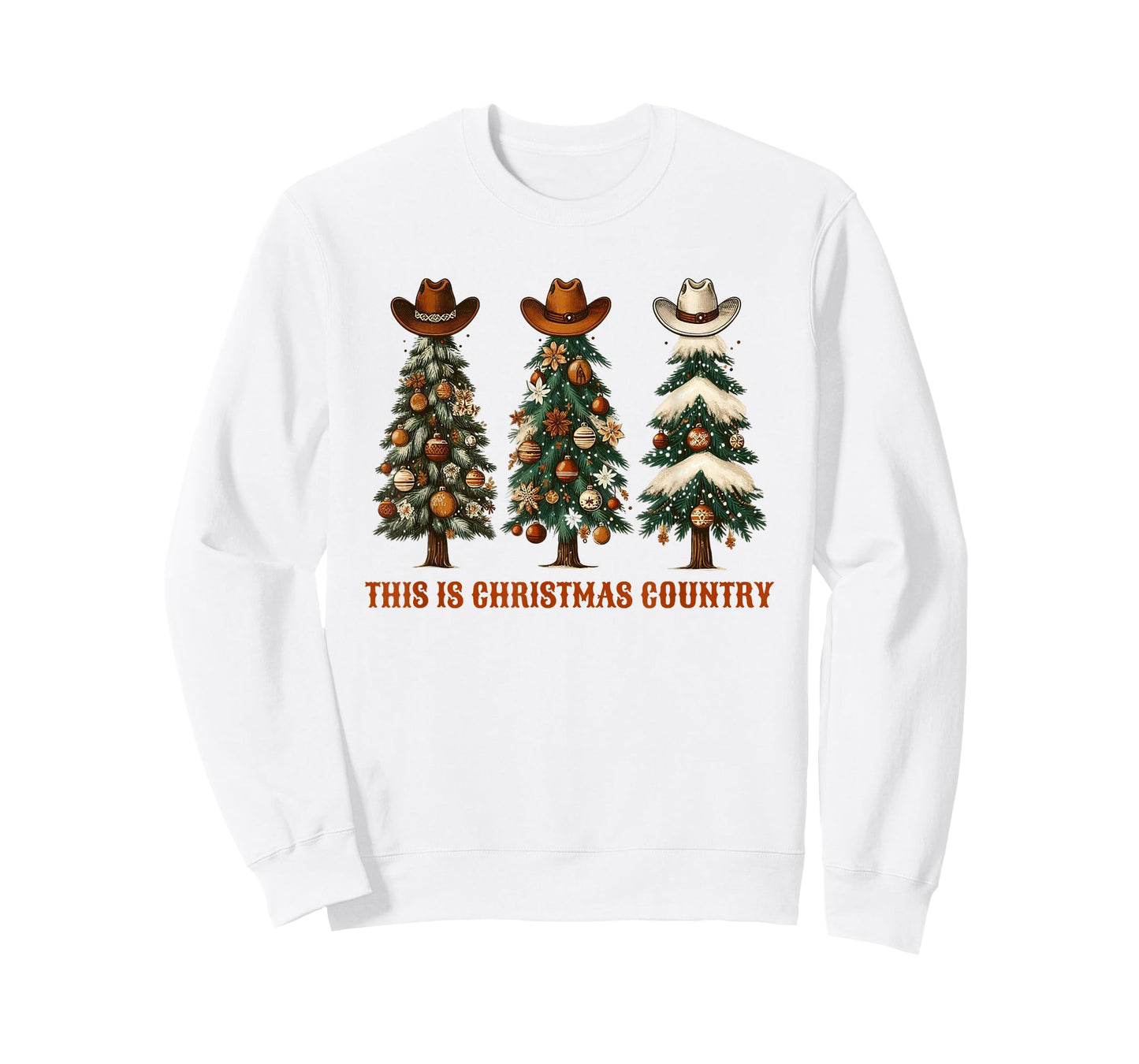 This is Christmas Country Cowboy Hats on Western Xmas Trees T-Shirt