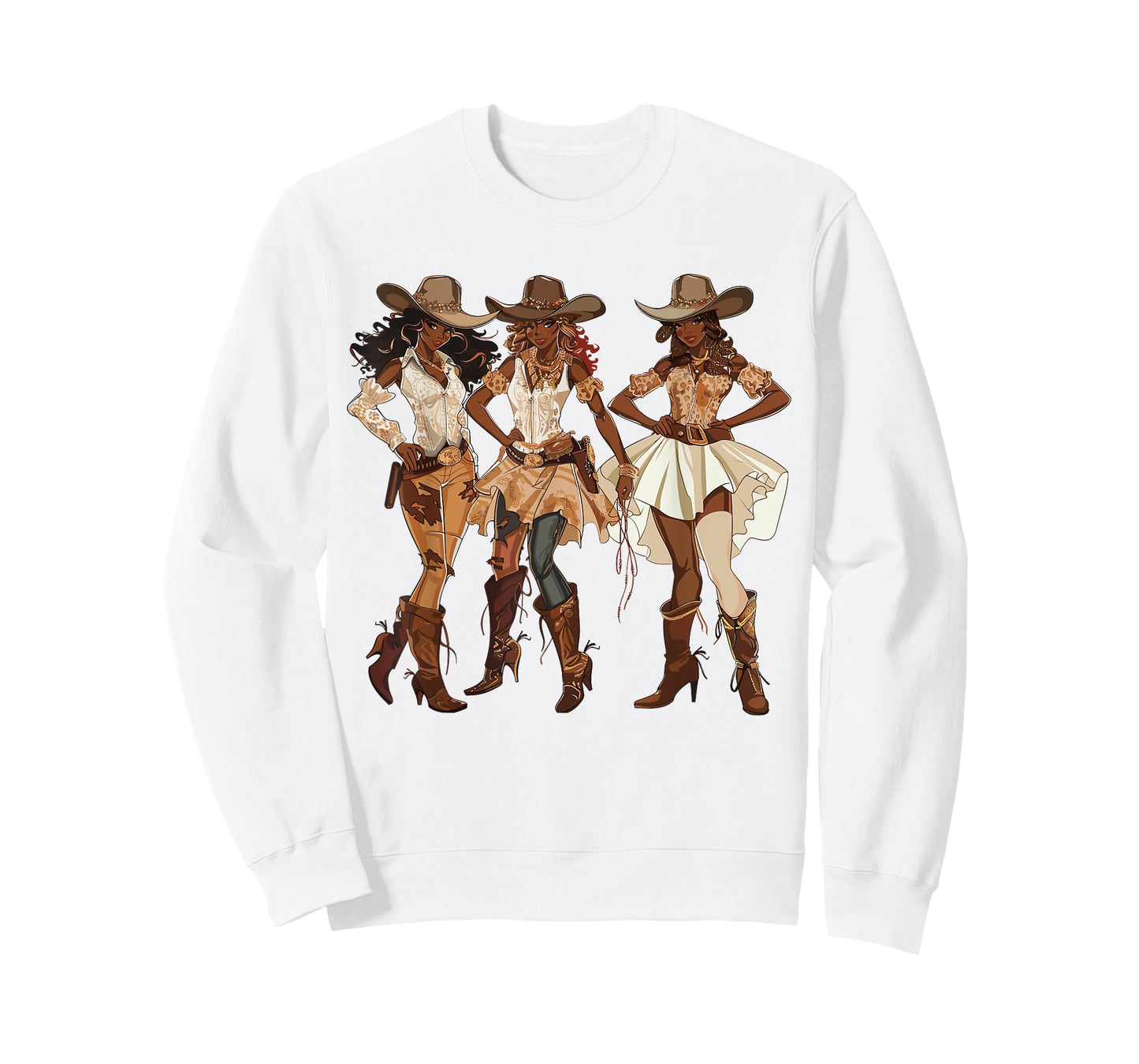 Black African American Cowgirl Western Country Texas Rodeo T-Shirt