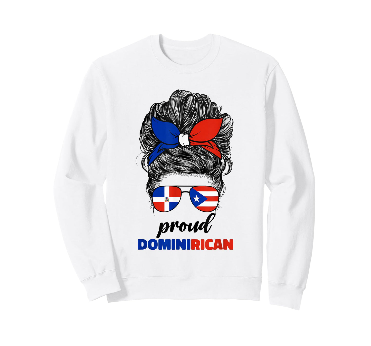 DominiRican Girl Women Dominican And Puerto Rican Rico Flag T-Shirt