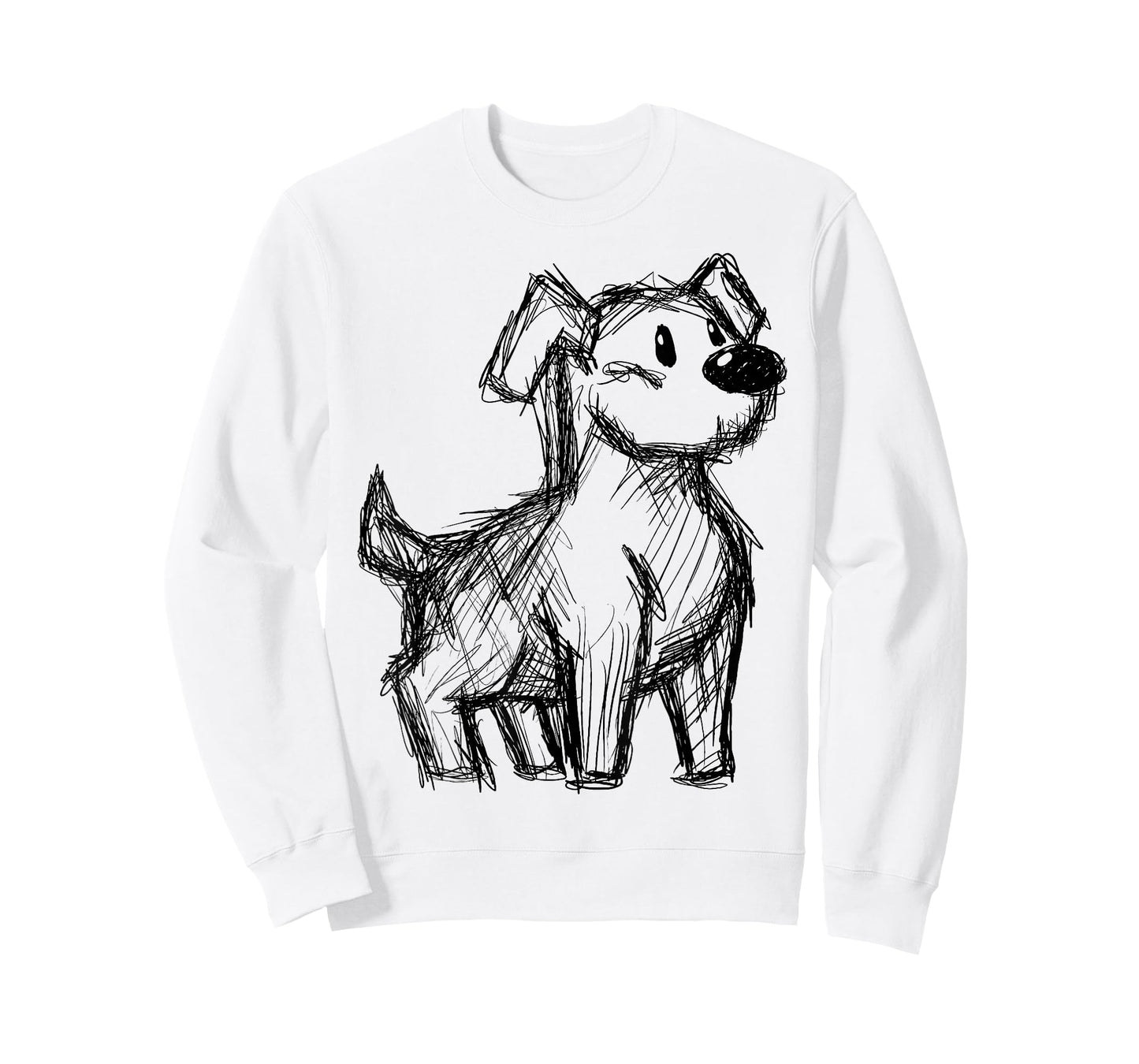 Dog Abstract Art Portrait Drawing Whimsical Dog Lover Gift T-Shirt