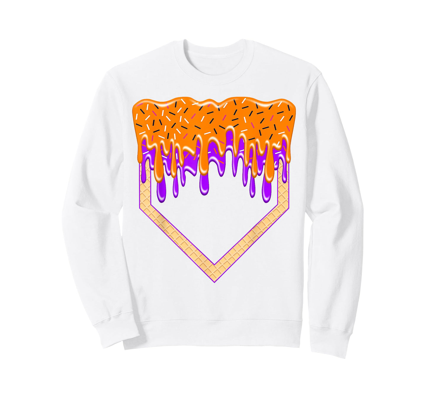 Halloween Baseball Home Plate Drip Baseball Lifestyle Boys T-Shirt