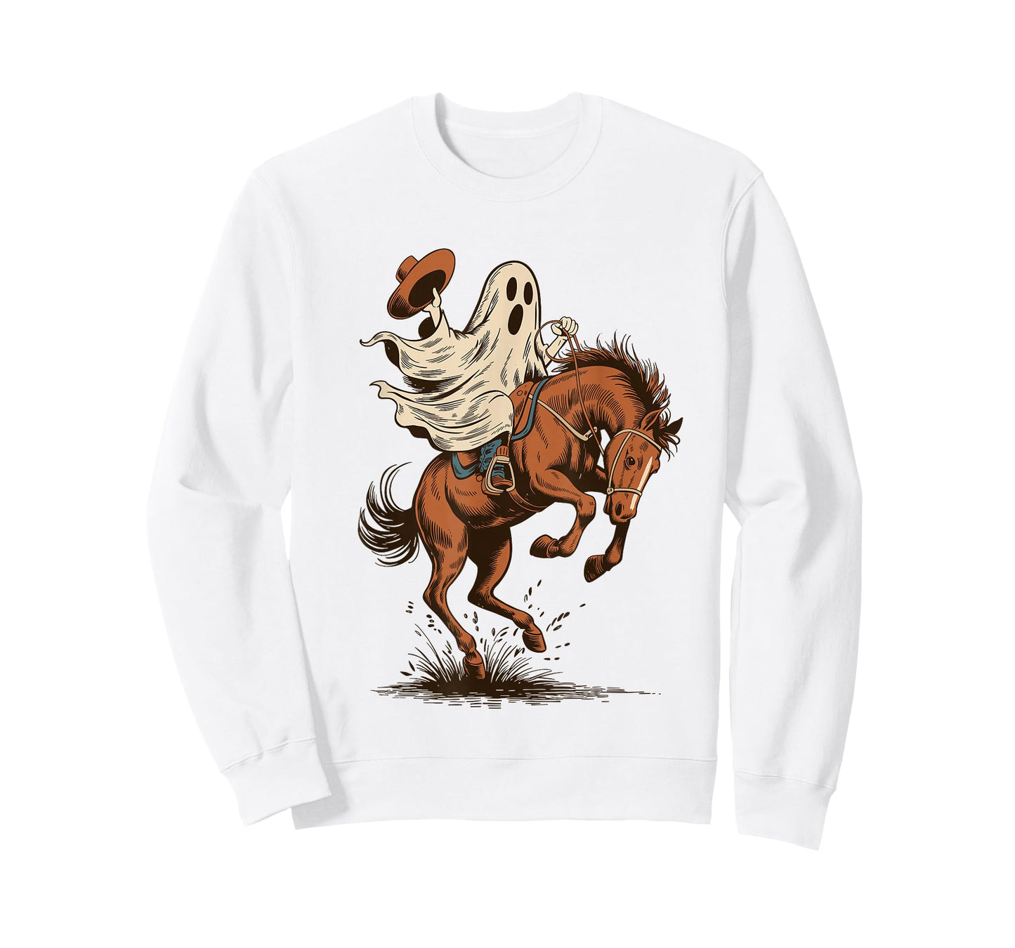 Halloween Western Cowboy Ghost Rodeo Horse Country T-Shirt