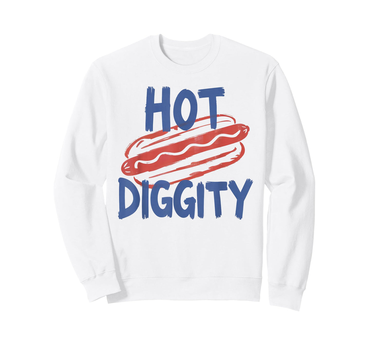 Hot Diggity Hot Dog BBQ 4th of July Party USA American Pride T-Shirt