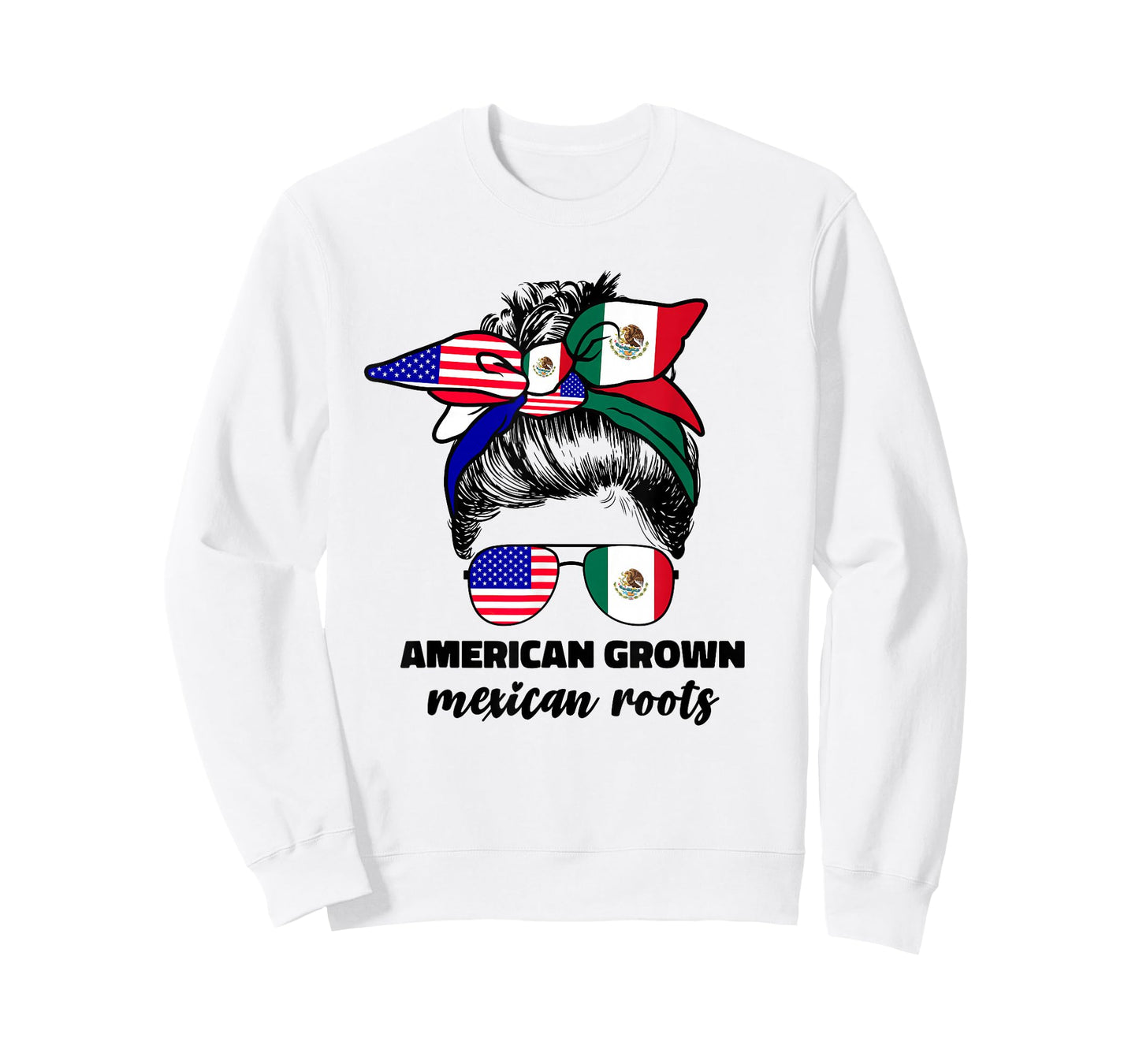 Half Mexican And American Mexico America Flag Girl For Women T-Shirt