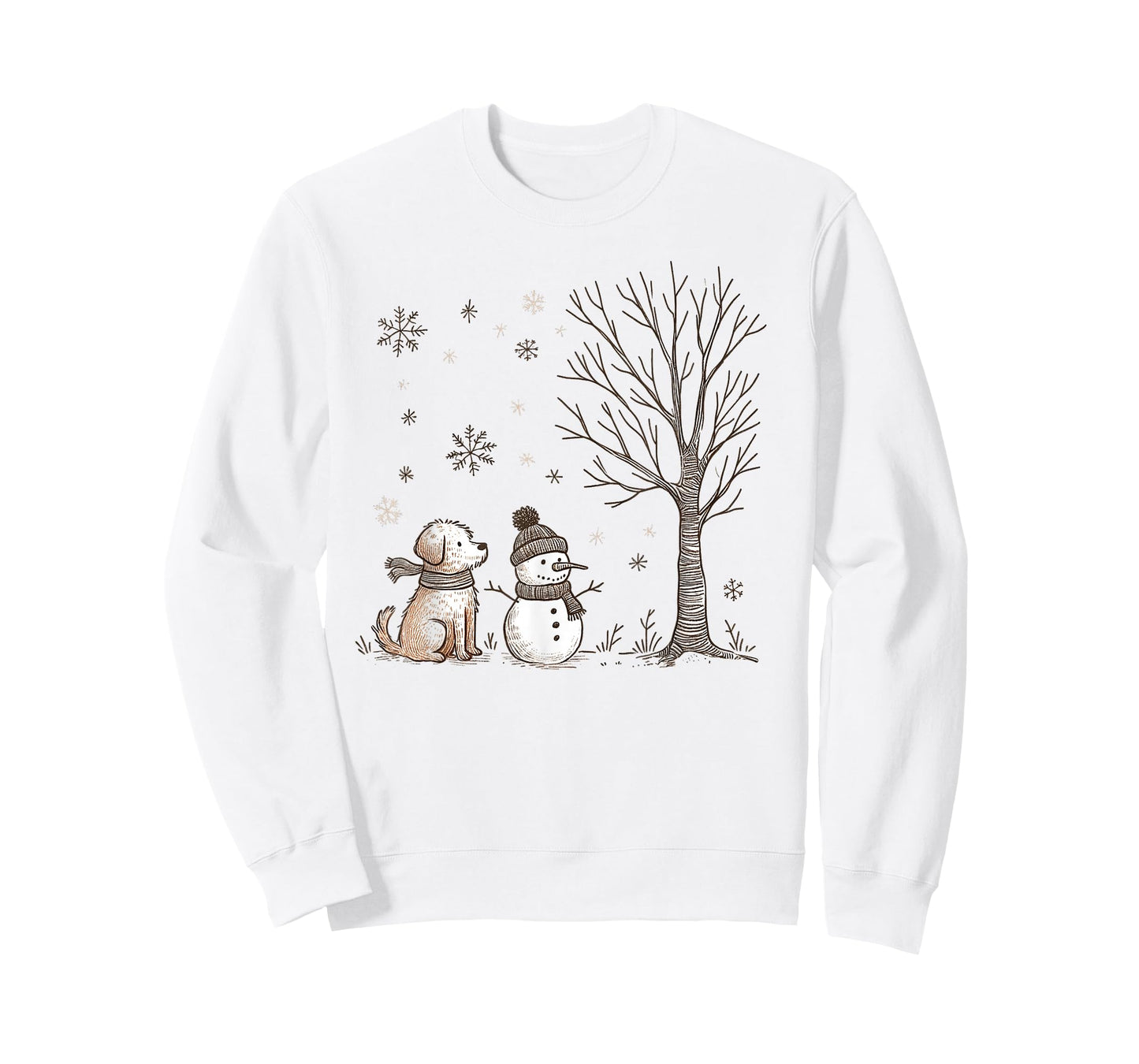 Chillin' With My Snowmies Christmas Snowman Dog Lovers T-Shirt