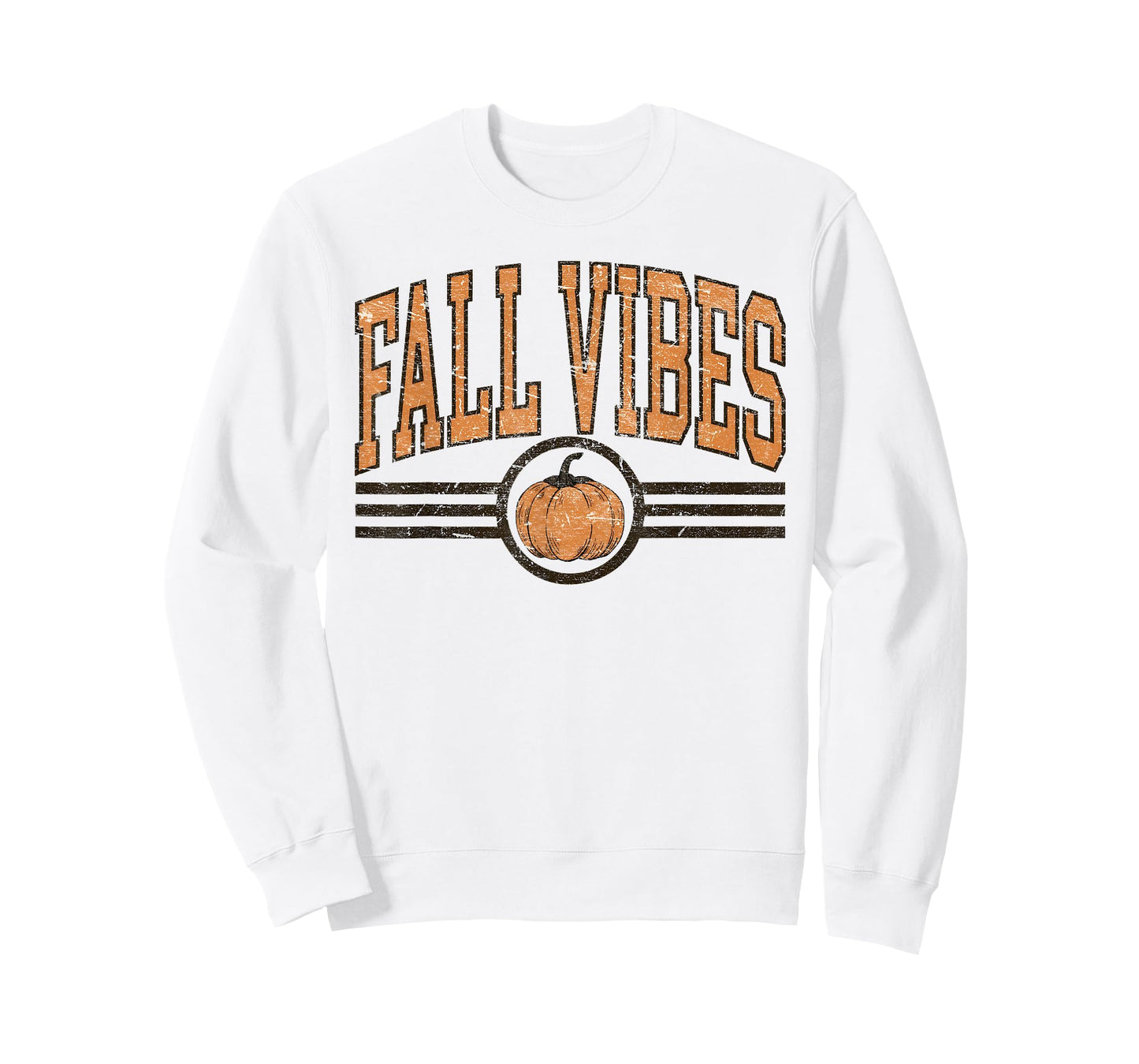 Fall Vibes Pumpkin Season Autumn Leaves Thanksgiving Vintage T-Shirt