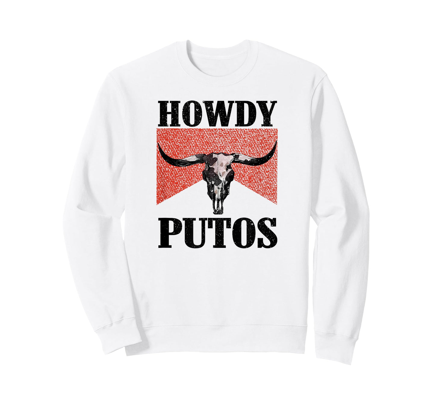 Howdy Putos Bull Skull Country Cowboy Western Graphic T-Shirt