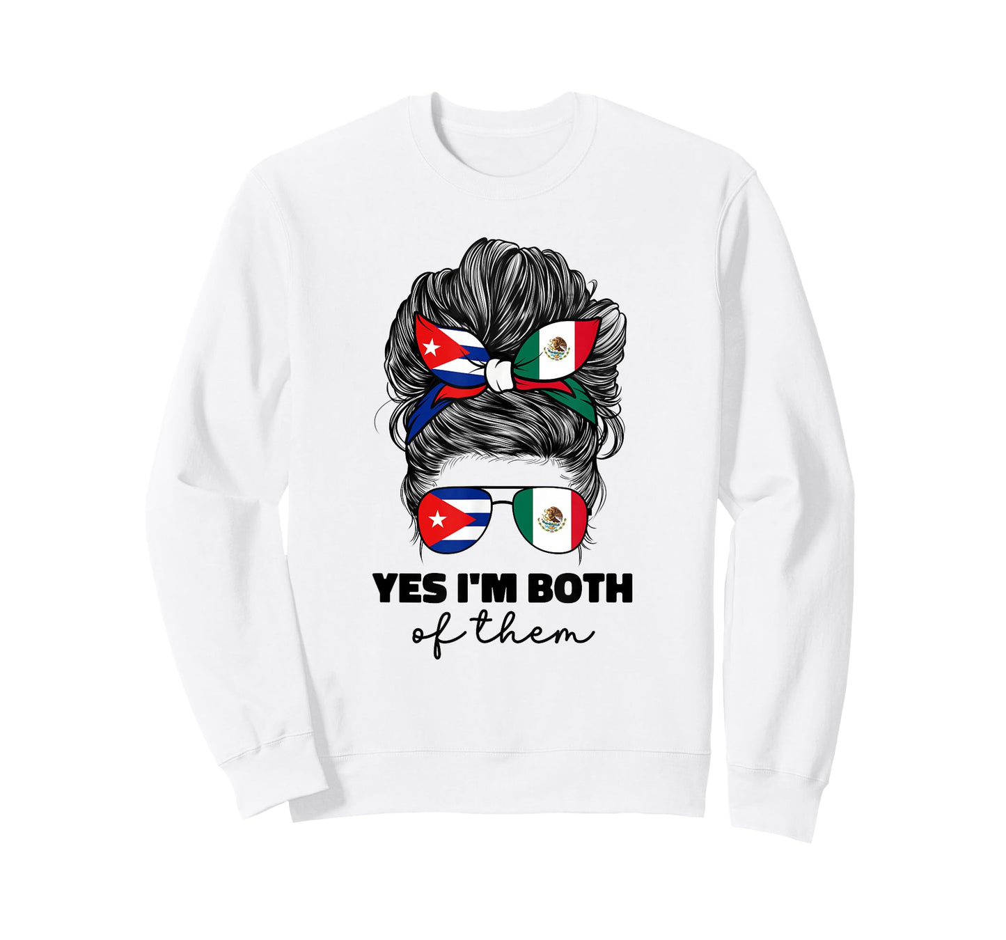 Half Mexican And Half Cuban Mexico Cubanita Cuba Flag Girl T-Shirt